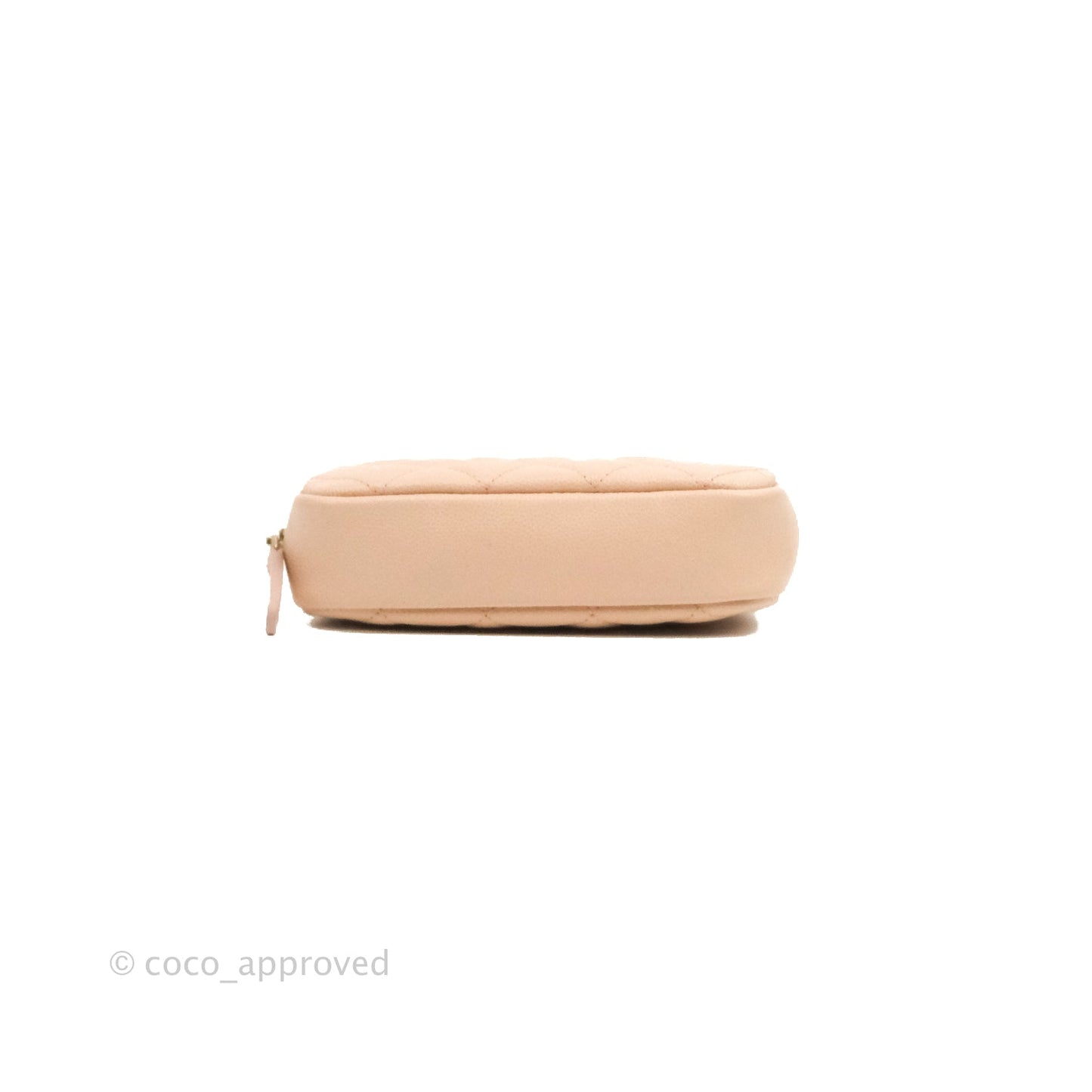 Chanel Small Classic Pouch Light Beige Caviar Gold Hardware