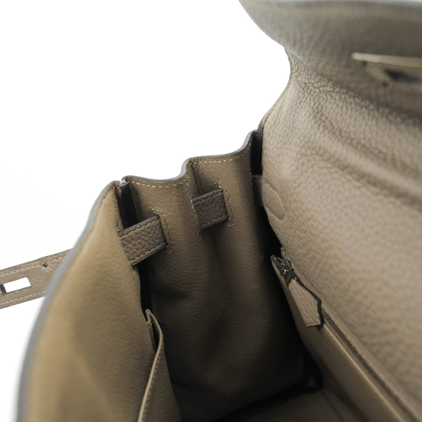 Hermès Kelly 28 Retourne Taurillon Clemence Gris Asphalt M8 Palladium Hardware