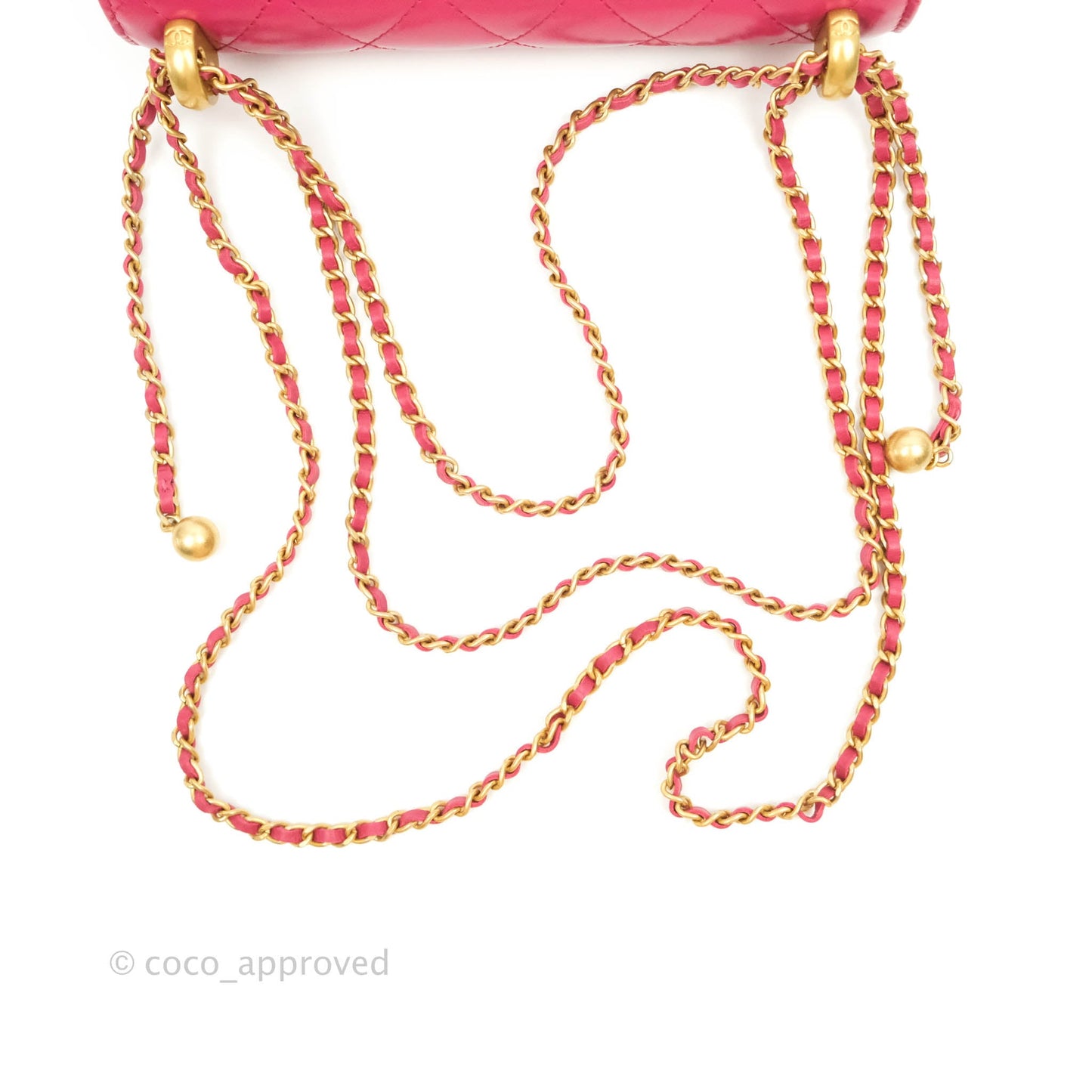 Chanel Quilted Perfect Fit Adjustable Wallet On Chain WOC Pink Calfskin Aged Gold Hardware