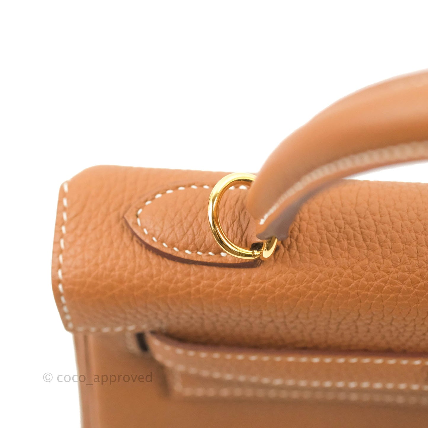 Hermès Retourne Kelly 25 Gold Togo Gold Hardware