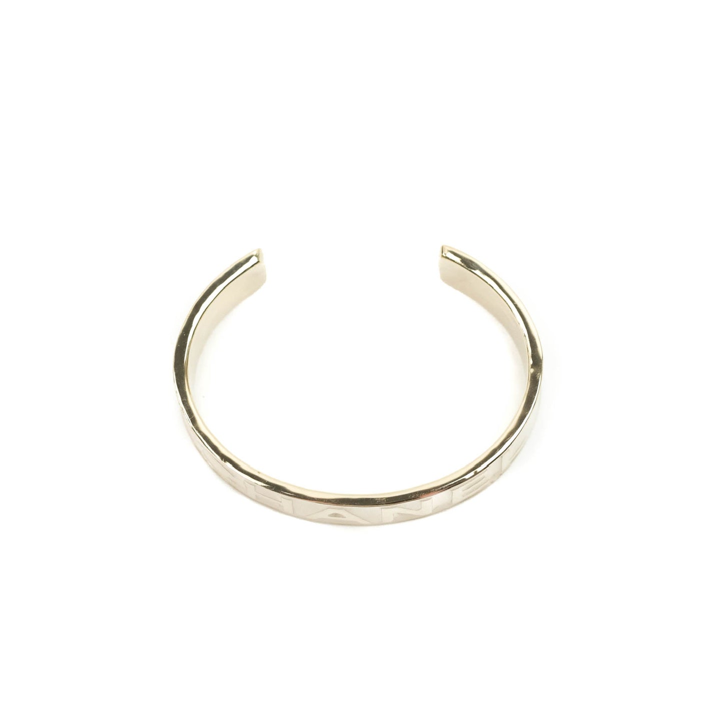 Chanel CC Logo Gold Tone Bracelet Size S 22S