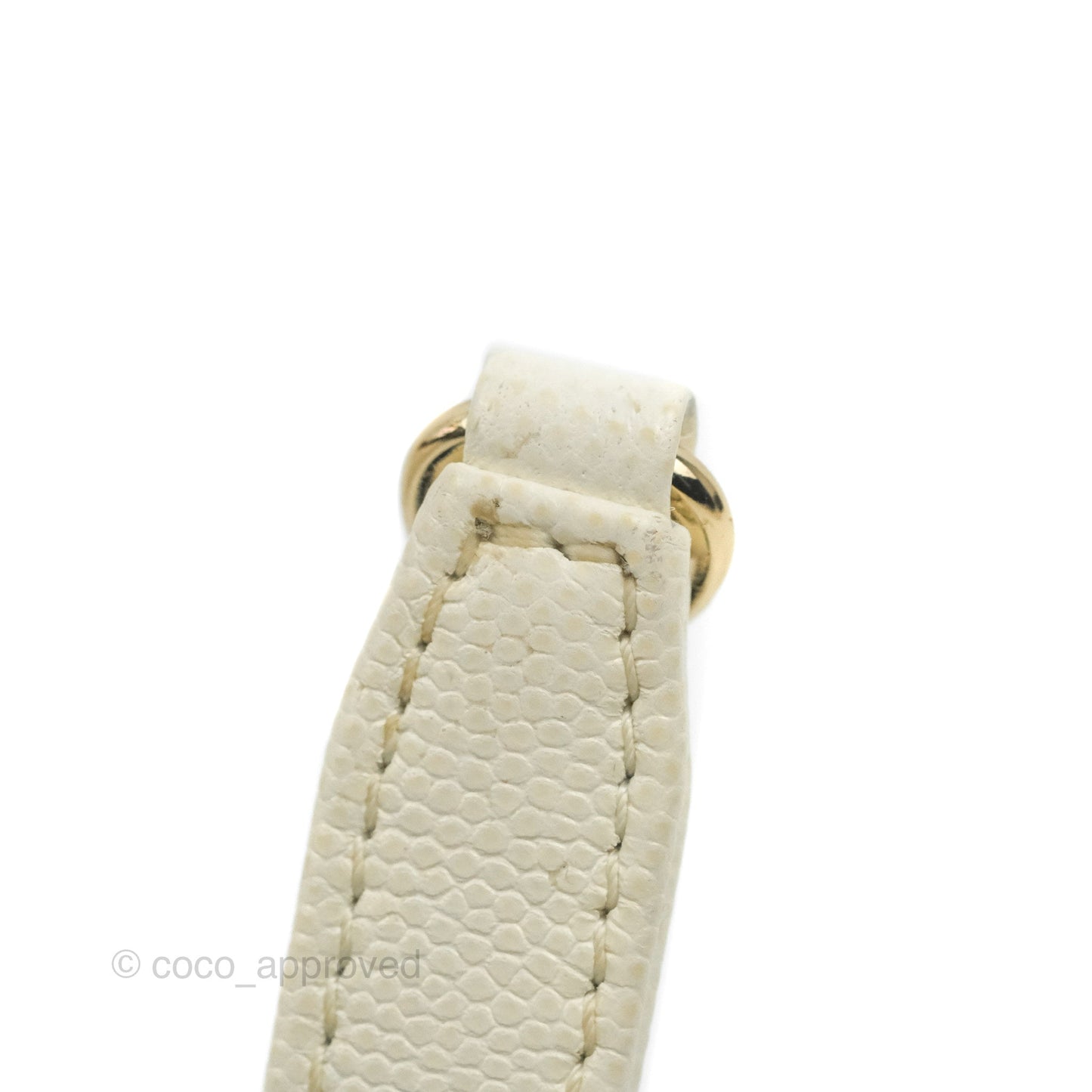 Chanel Mini Coco Handle Quilted Ivory Caviar Gold Hardware