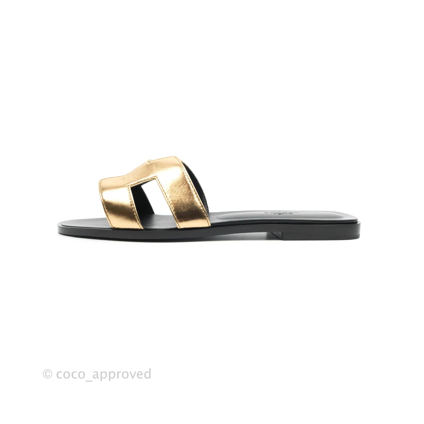 Hermès Oran Sandals in Champagne Gold Size 38