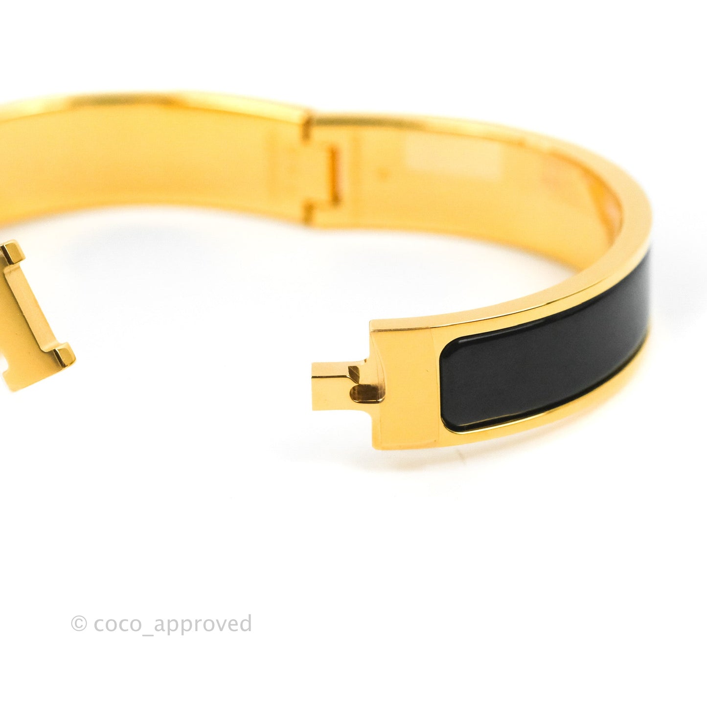 Hermès Clic H Bracelet Black Gold PM