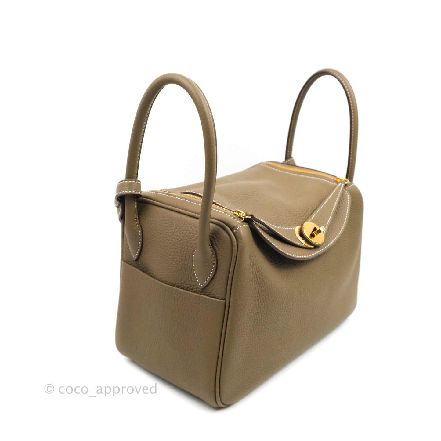 Hermès Lindy 26 Etoupe Gold Hardware