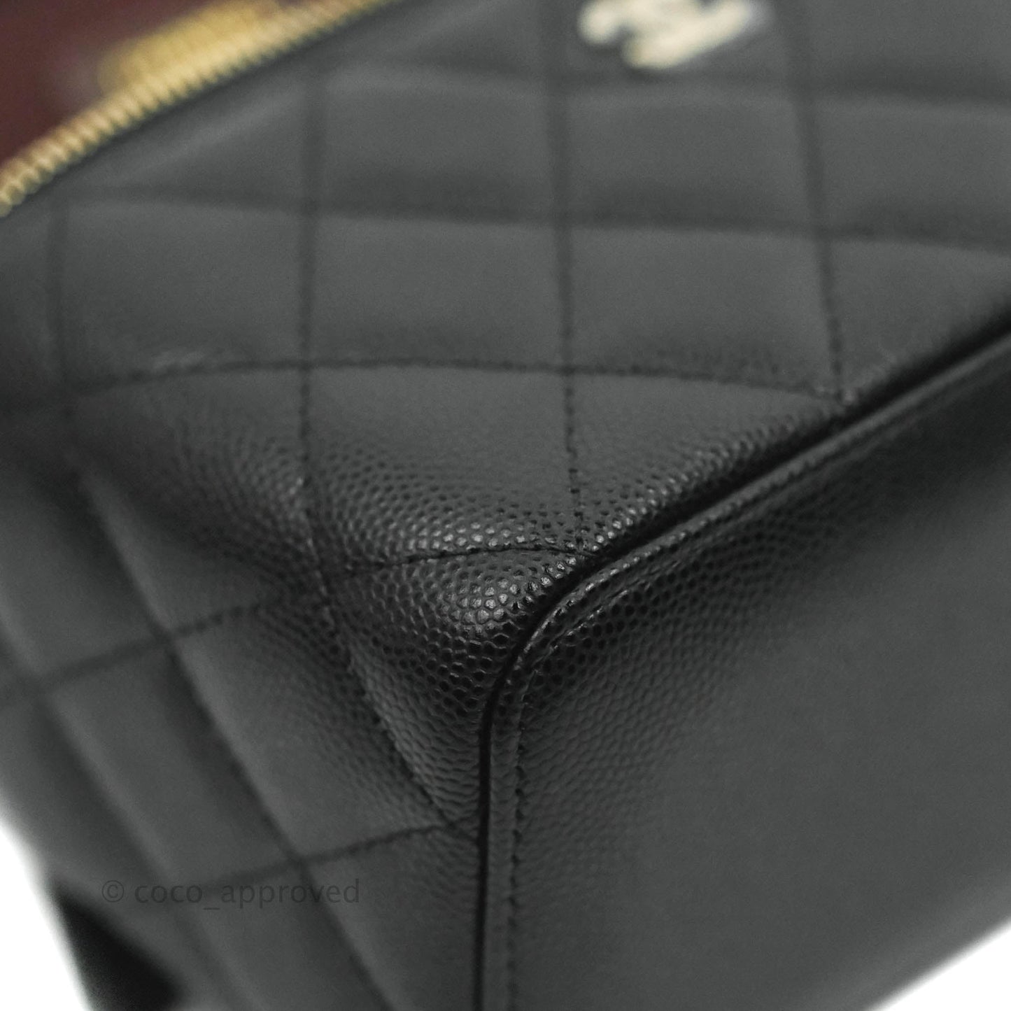 Chanel Classic Vanity Rectangular Black Caviar Gold Hardware