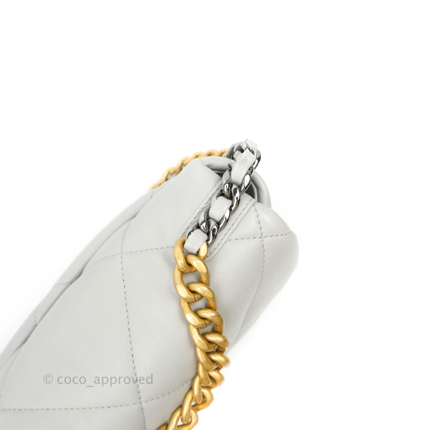 Chanel 19 Small Grey Lambskin Mixed Hardware