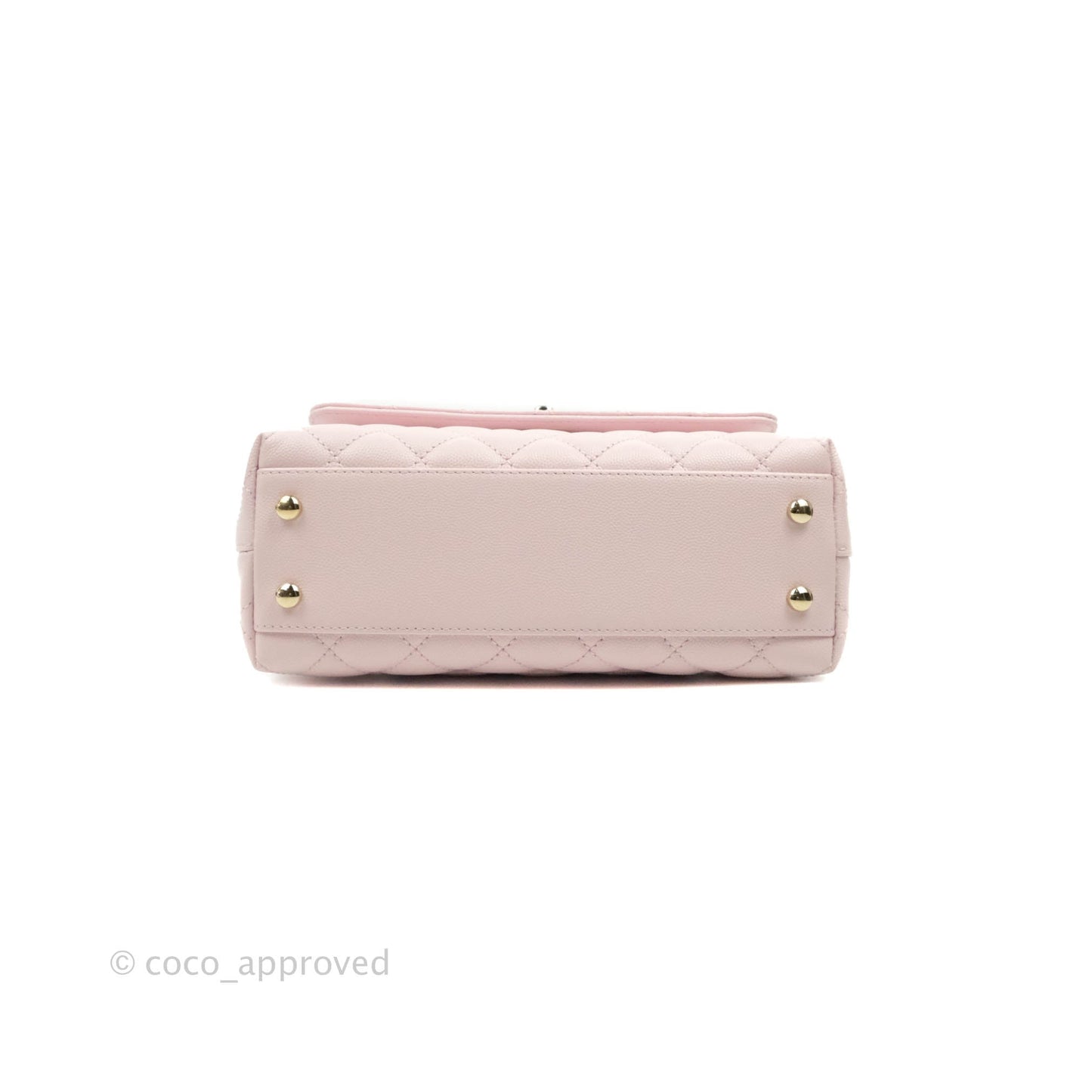 Chanel Small Coco Handle Light Pink Caviar Gold Hardware
