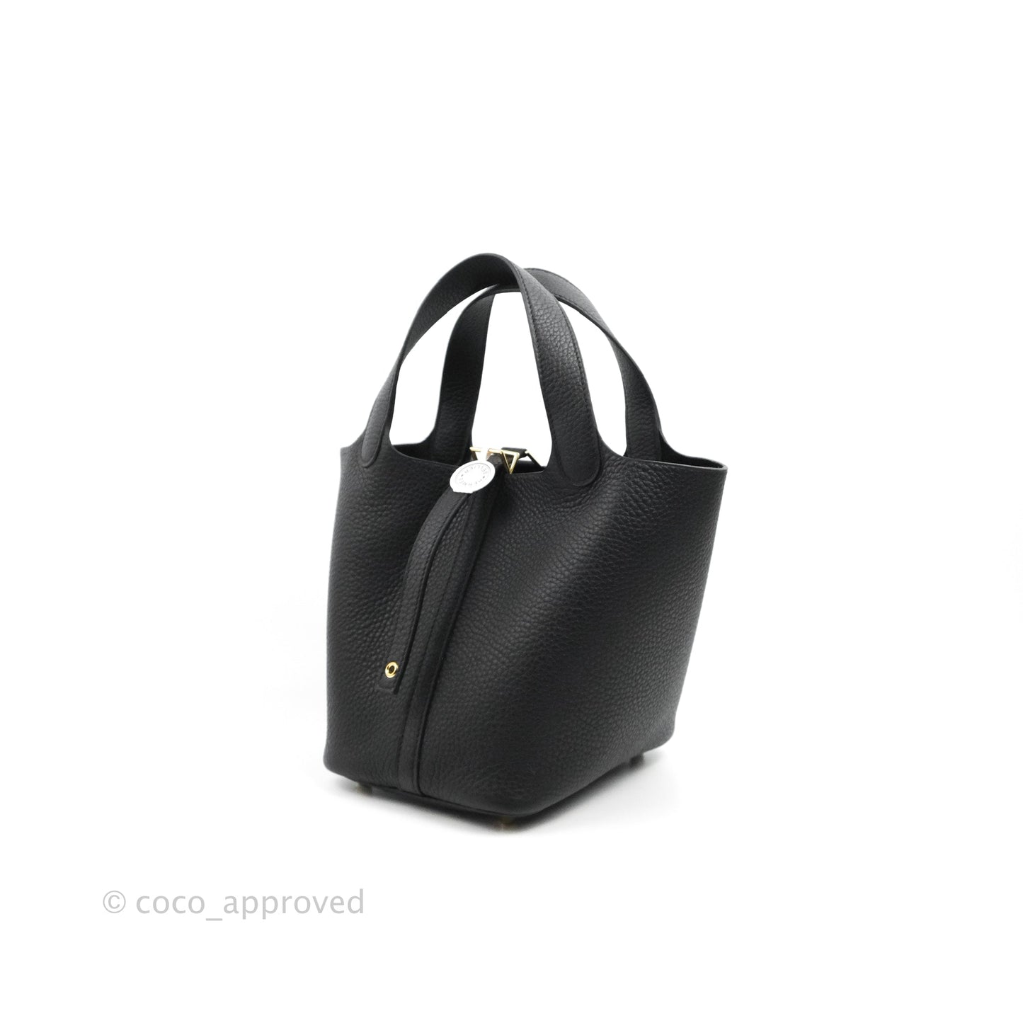 Hermès Picotin Lock 18 Black Clemence Gold Hardware