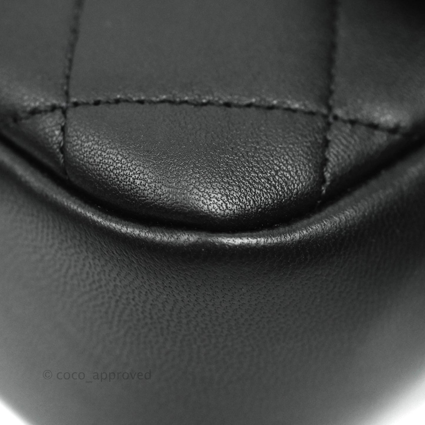 Chanel Circular Handle Flap Bag Black Lambskin Aged Gold Hardware