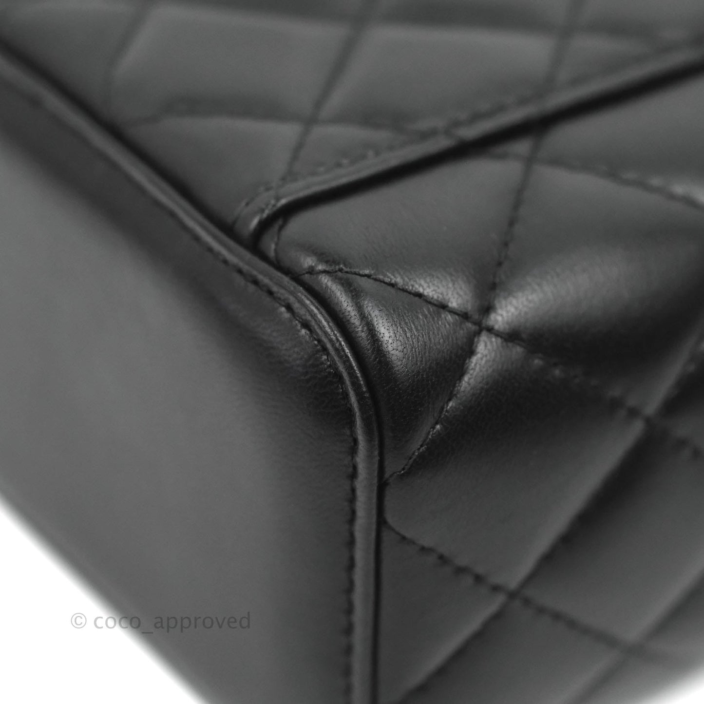 Chanel Classic Mini Pearl Crush Vanity With Chain Black Lambskin Aged Gold Hardware