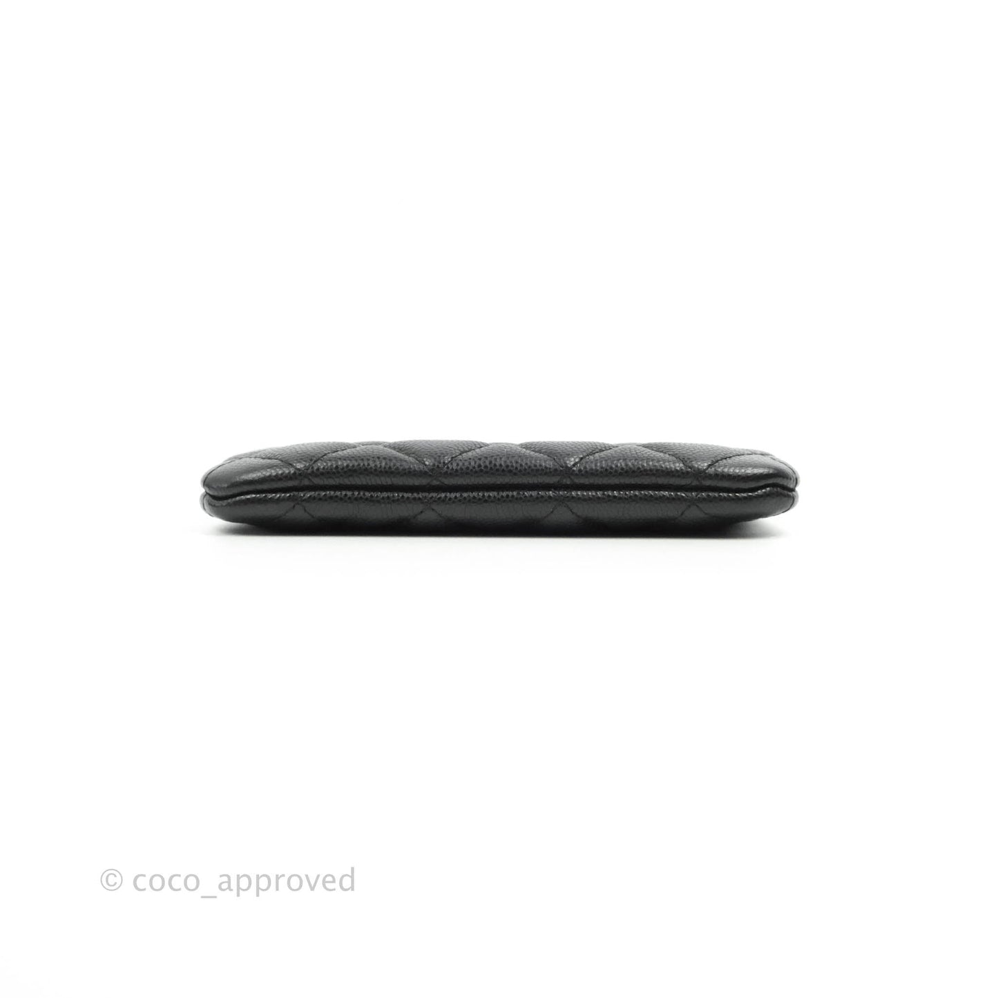 Chanel Quilted Mini O case Black Caviar Gold Hardware