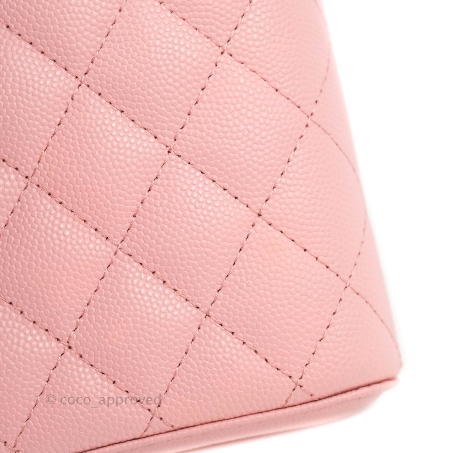 Chanel Vanity Phone Holder With Chain Pink Caviar Gold Hardware