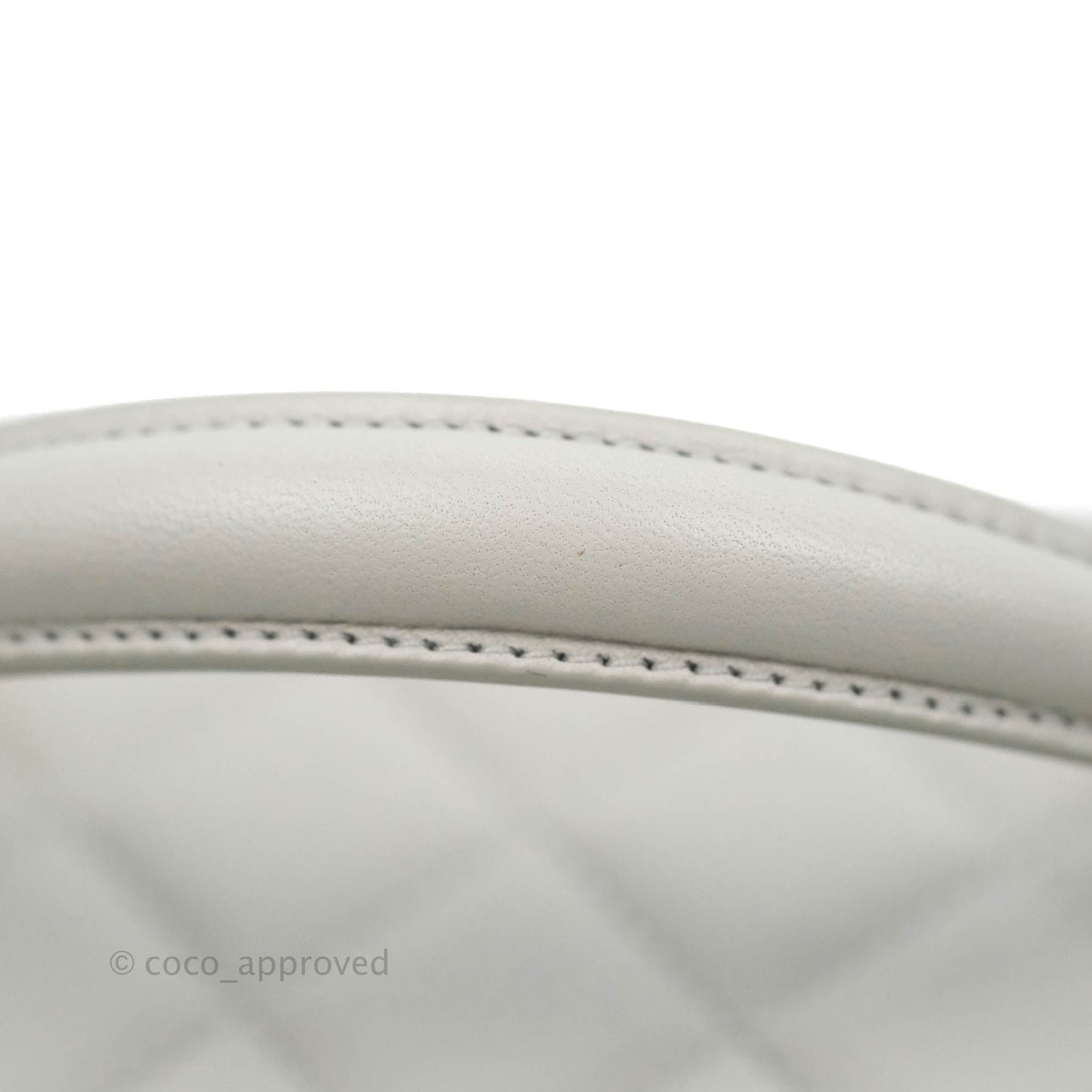 Chanel Classic Vanity Rectangular Top Handle With Chain Grey Lambskin Aged Gold Hardware