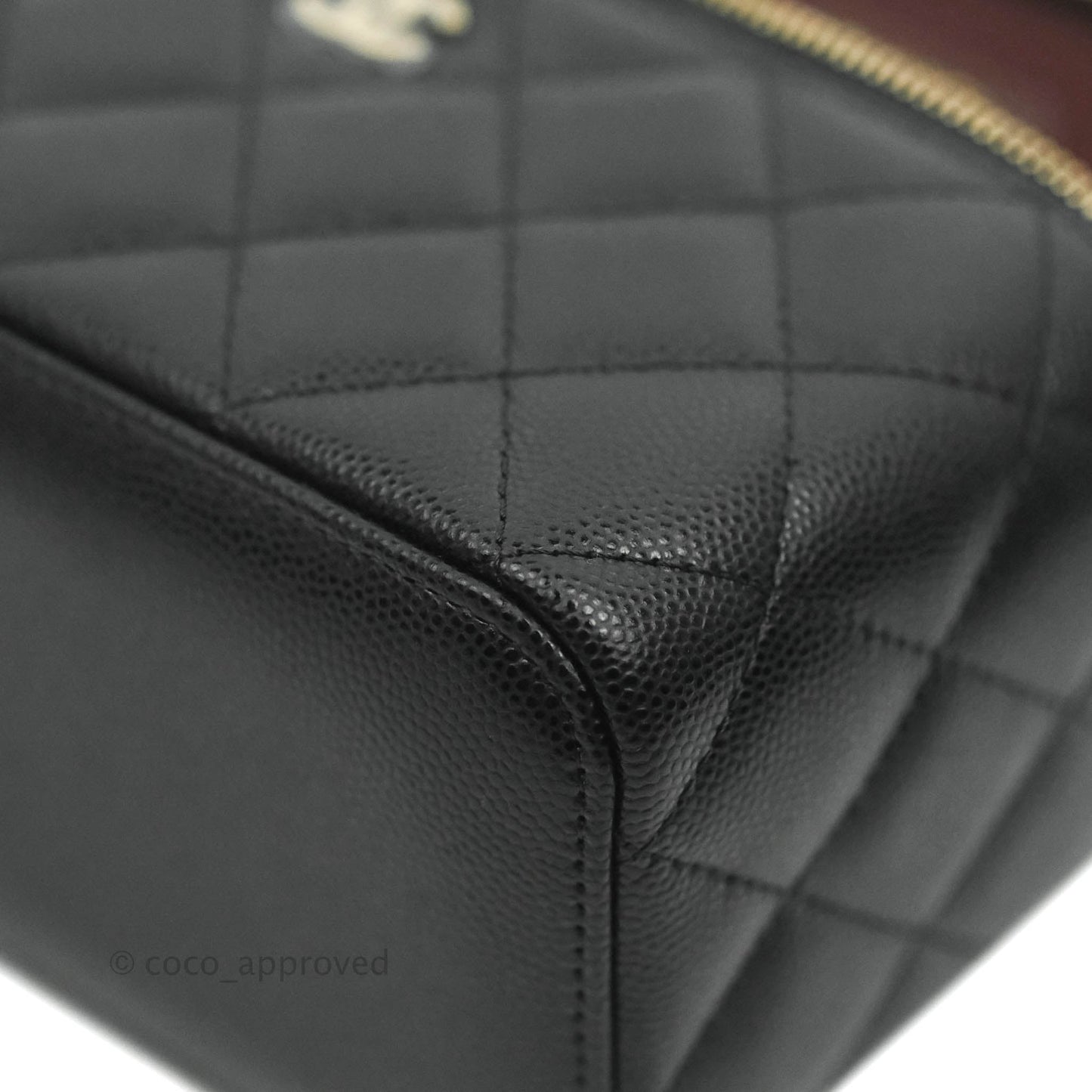 Chanel Classic Vanity Rectangular Black Caviar Gold Hardware