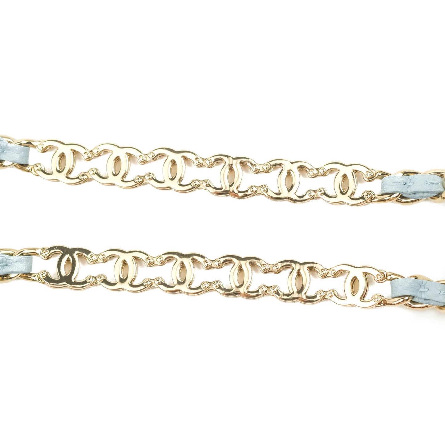 Chanel Classic Mini Vanity With Chain Light Blue Caviar Gold Hardware