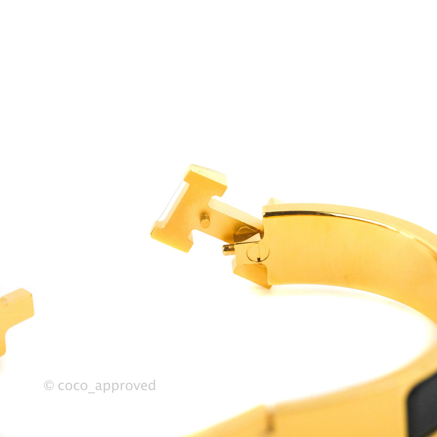 Hermès Clic H Bracelet Black Gold PM