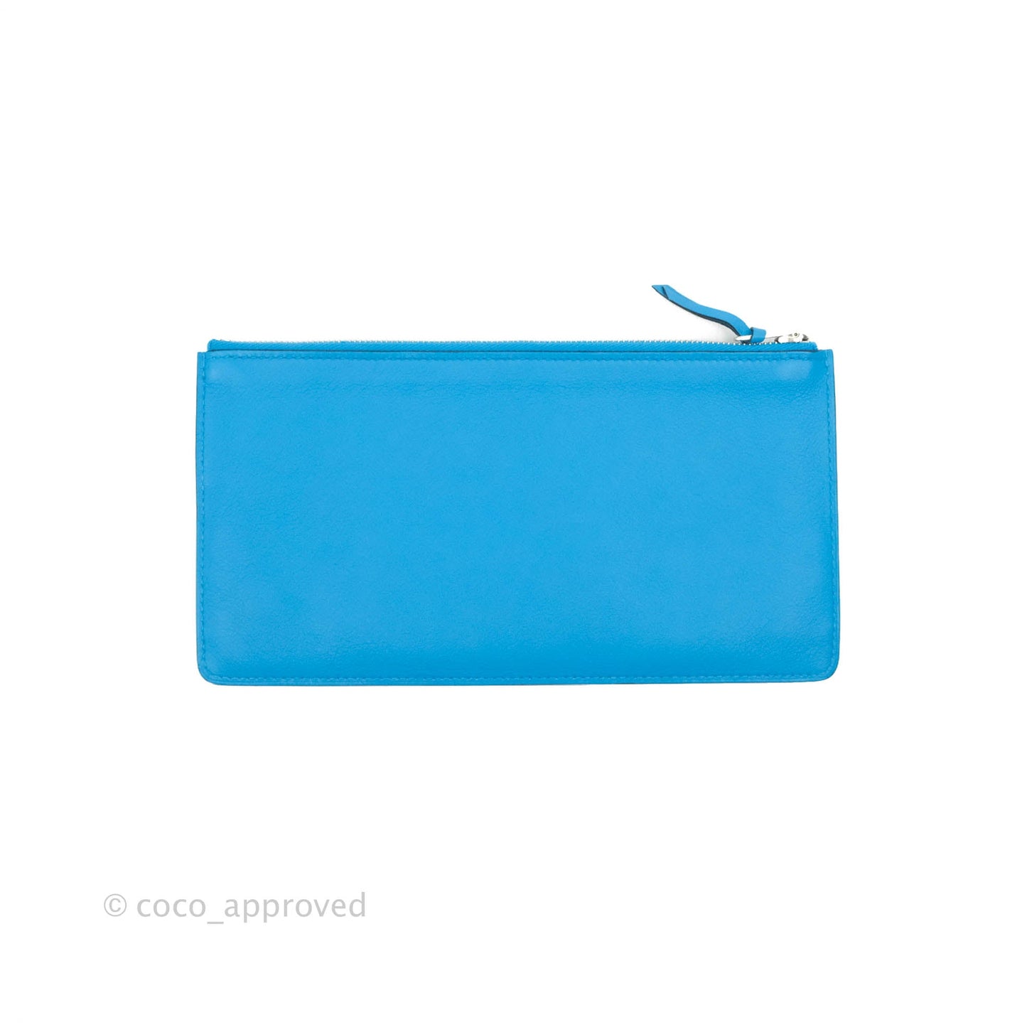 Hermès Jige Duo Wallet Bleu Zanzibar Swift