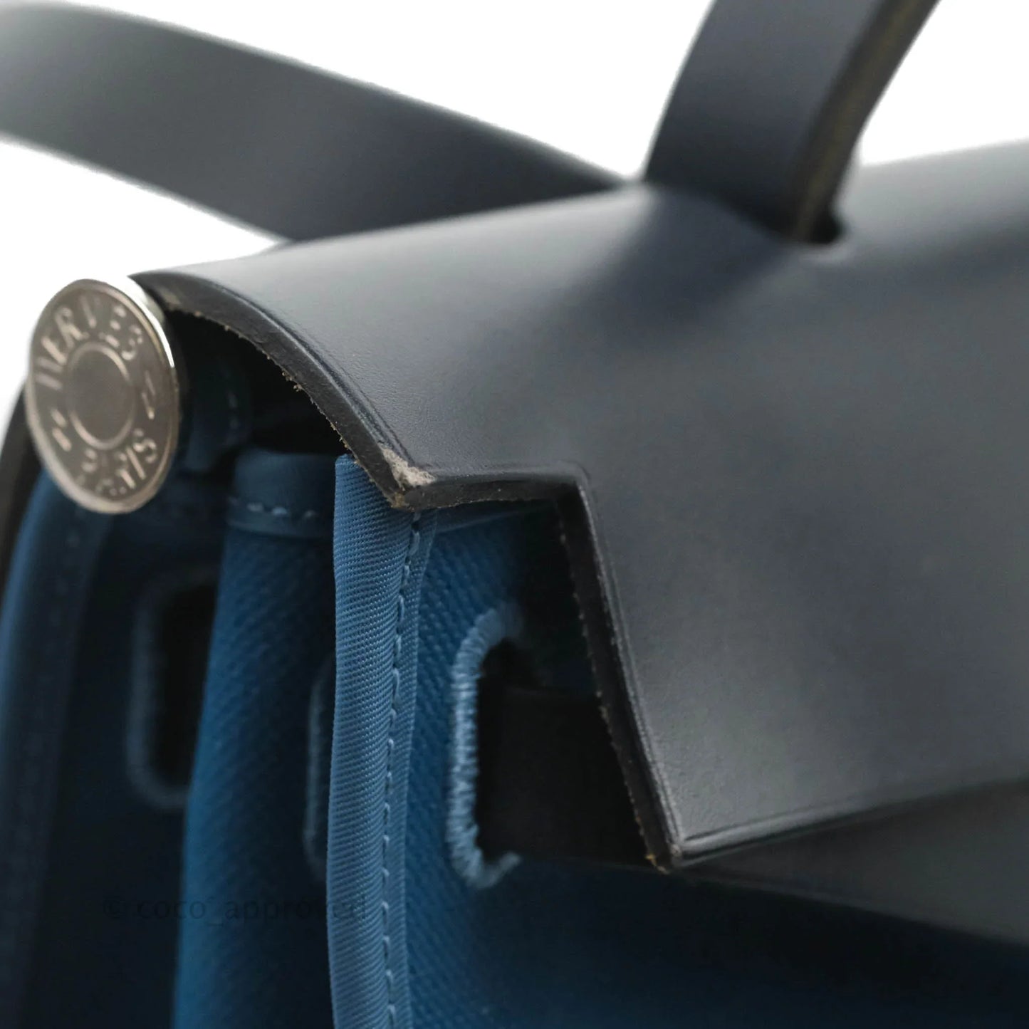 Hermès Herbag Zip 31 Bleu Ocean/Bleu Indigo Canvas Palladium Hardware