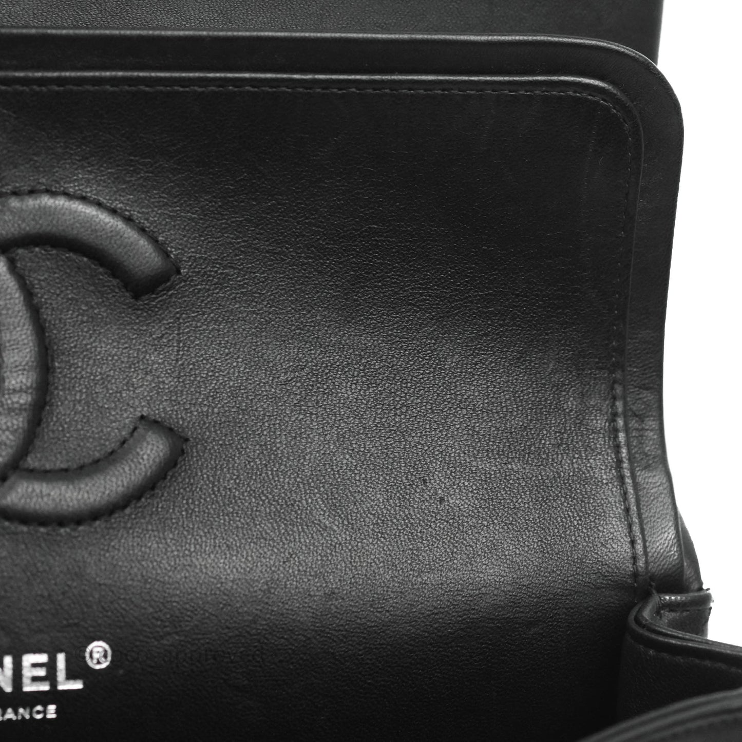 Chanel Classic Quilted M/L Medium Double Flap So Black Lambskin