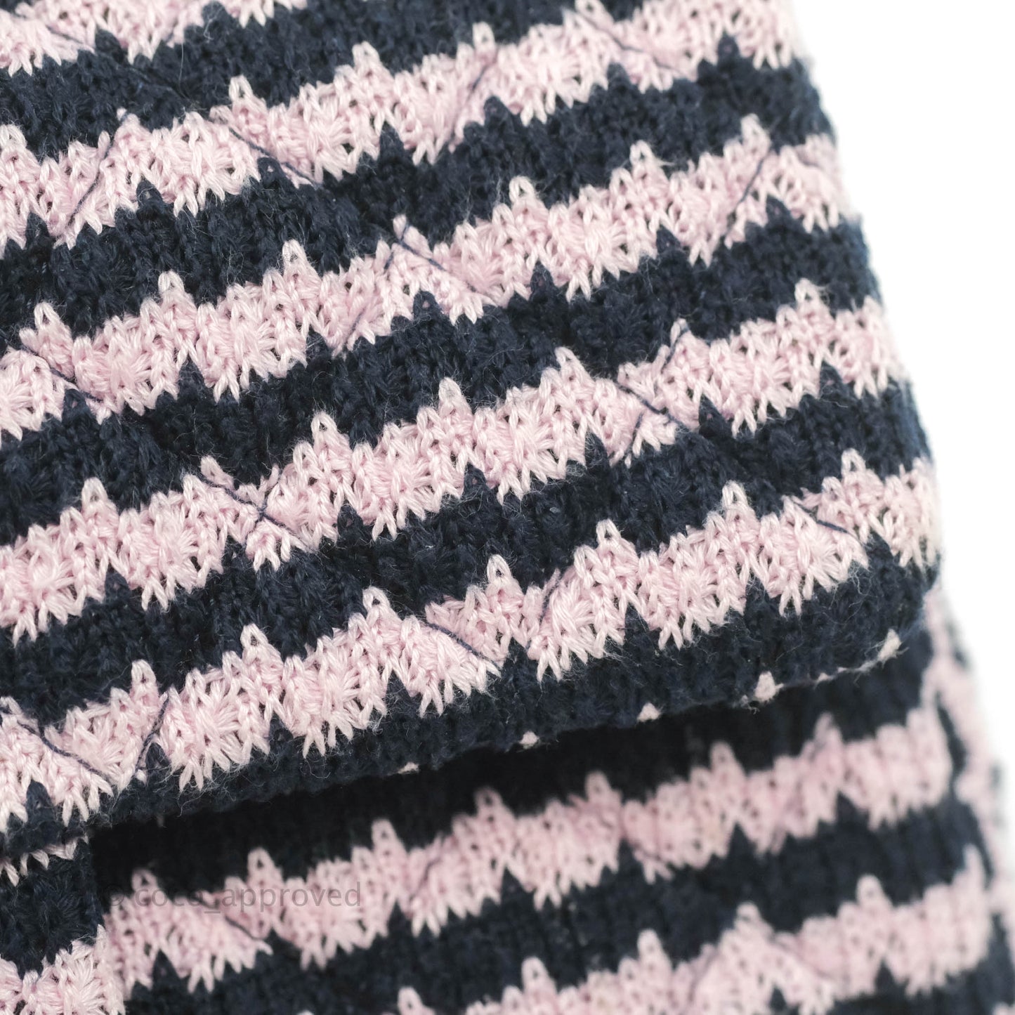Chanel Mini Rectangular Flap Bag Navy Pink Striped Tweed Silver Hardware