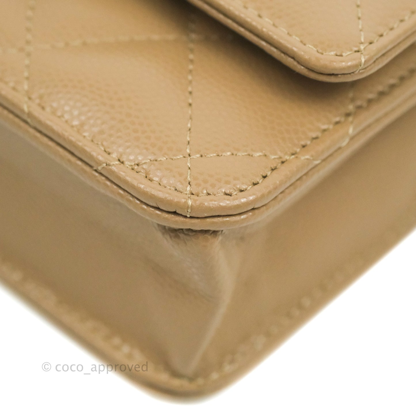 Chanel Quilted Classic WOC Dark Beige Caviar Gold Hardware