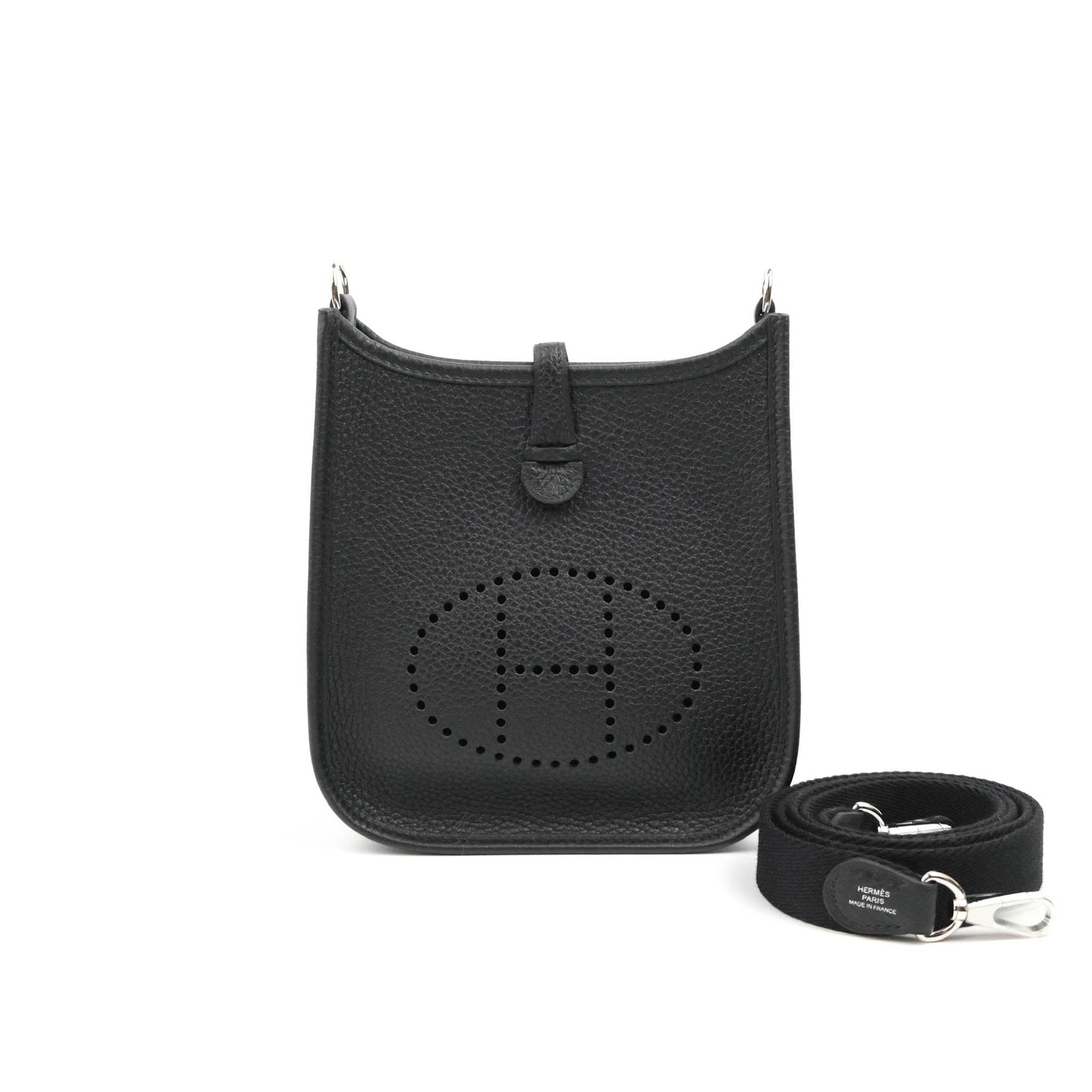 Hermès Mini Evelyne 16 Taurillon Clemence Black Palladium Hardware