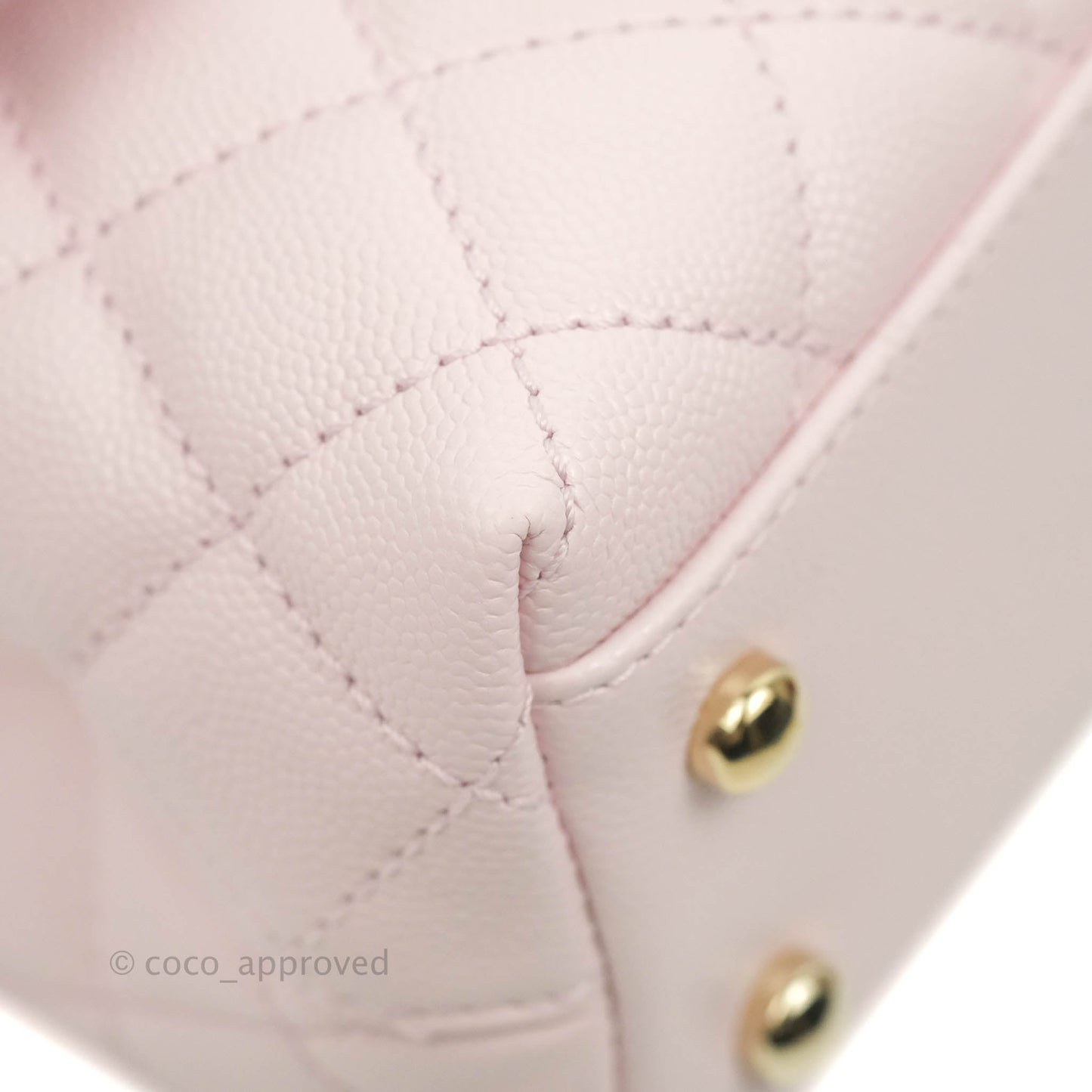 Chanel Small Coco Handle Light Pink Caviar Gold Hardware