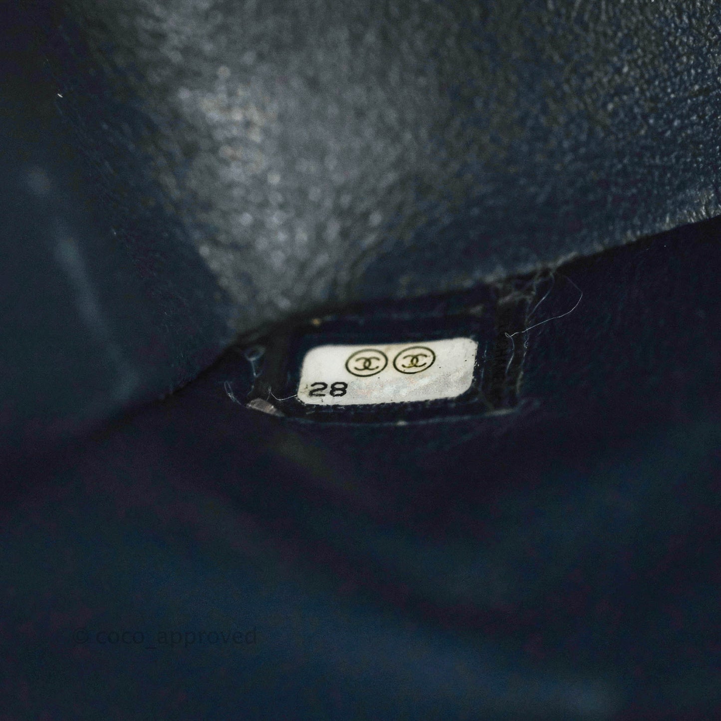 Chanel Small Classic Quilted Flap Very Dark Navy Caviar Gold Hardware