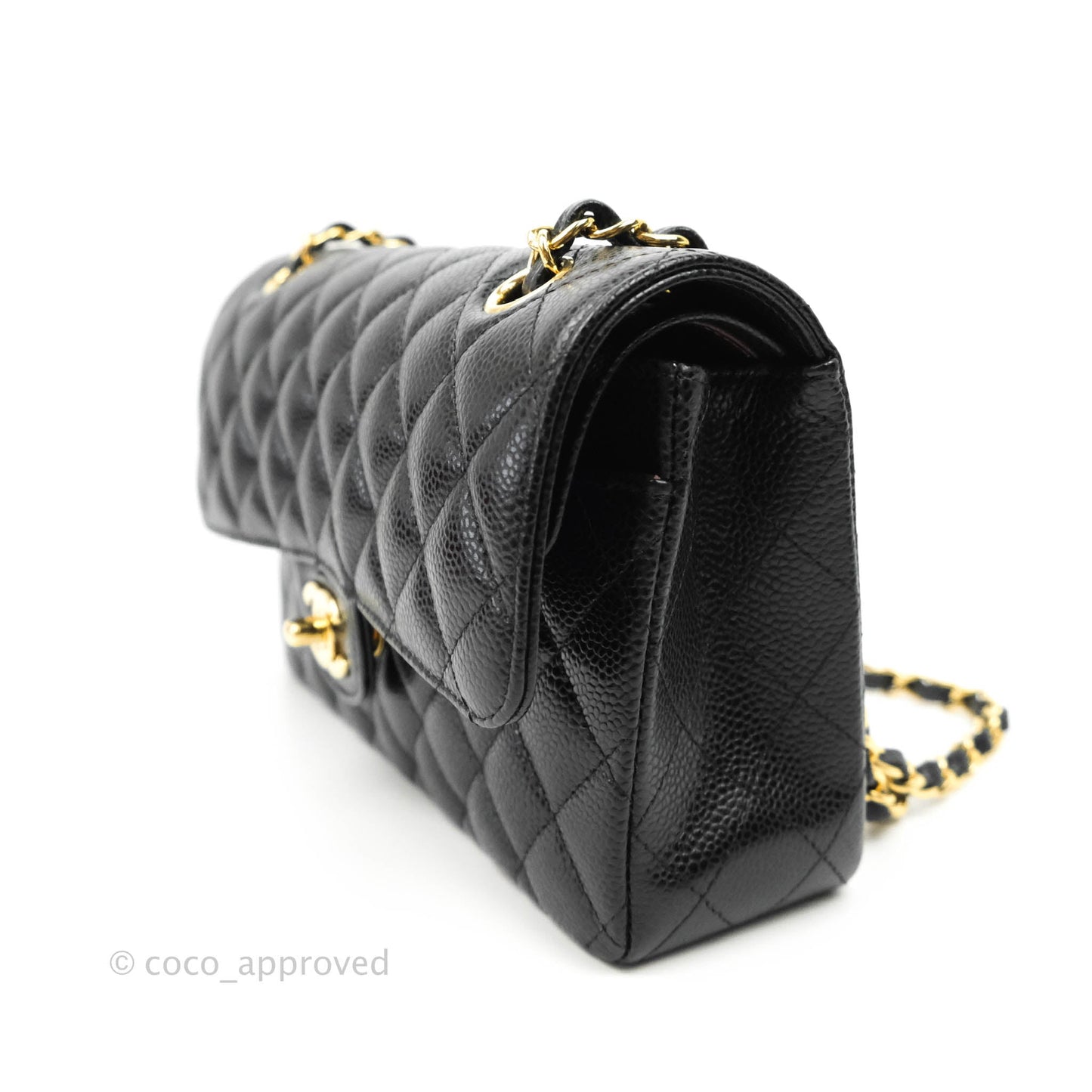 Chanel Classic Small S/M Flap Black Caviar Gold Hardware