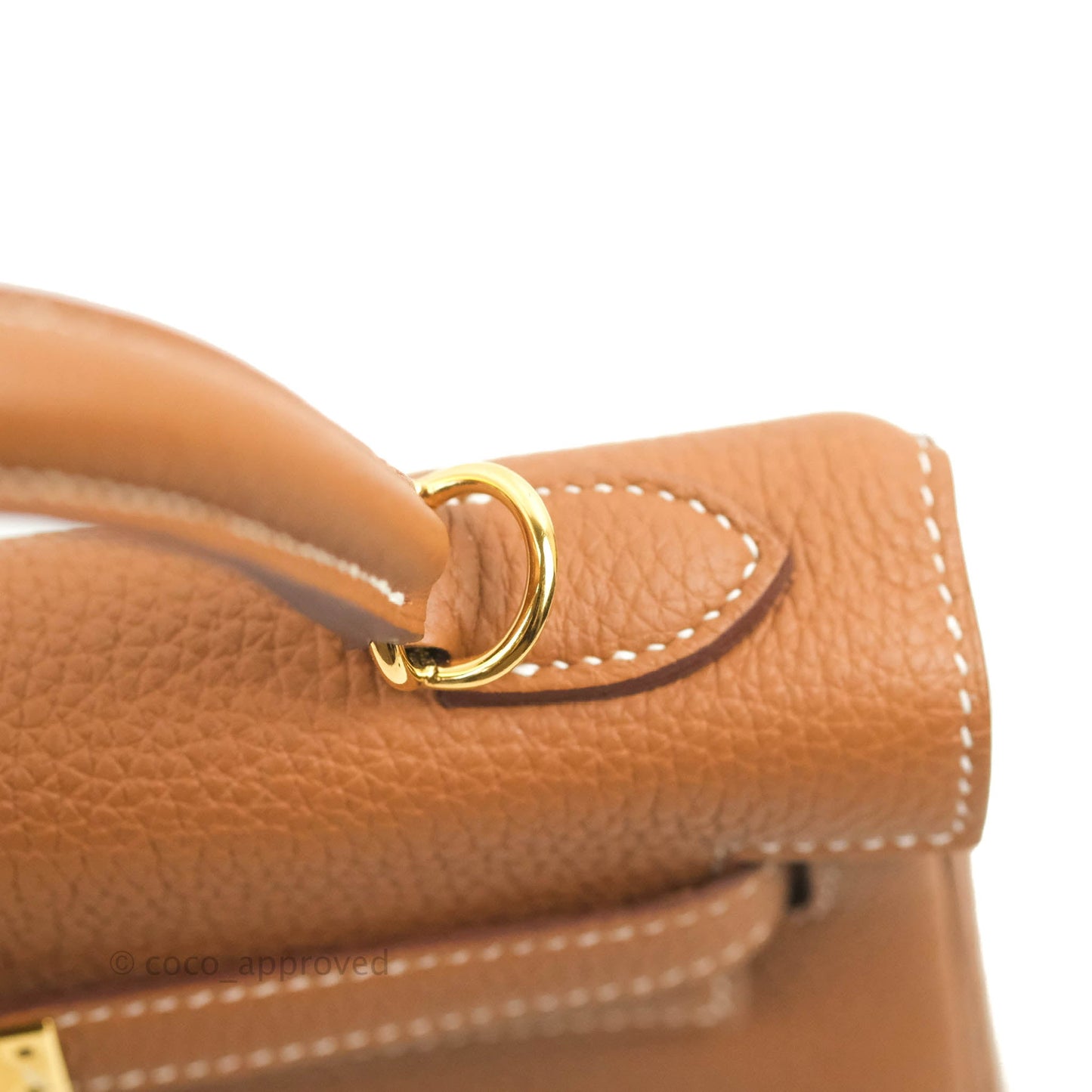 Hermès Retourne Kelly 25 Gold Togo Gold Hardware