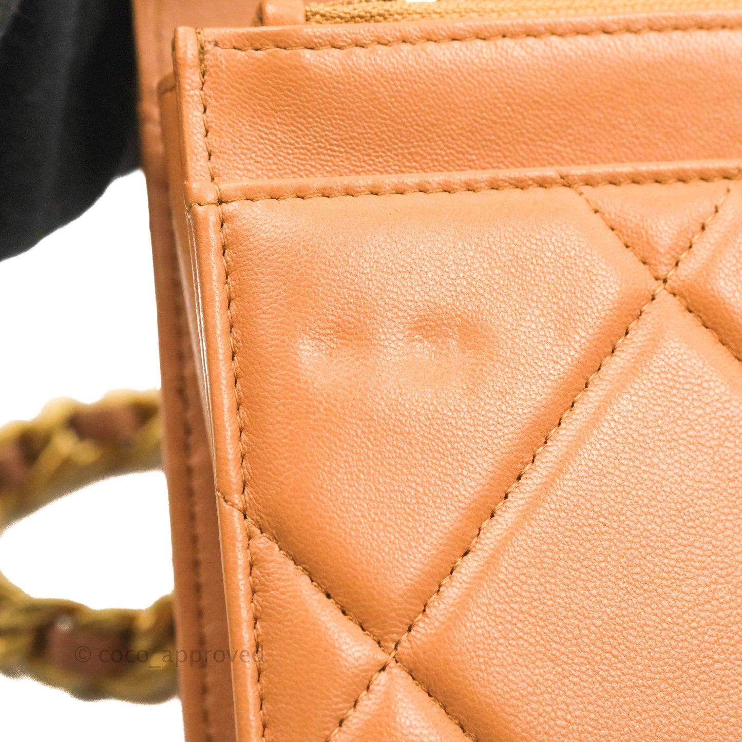 Chanel 19 Wallet on Chain WOC Dark Beige Caramel Lambskin Mixed Hardware 21K