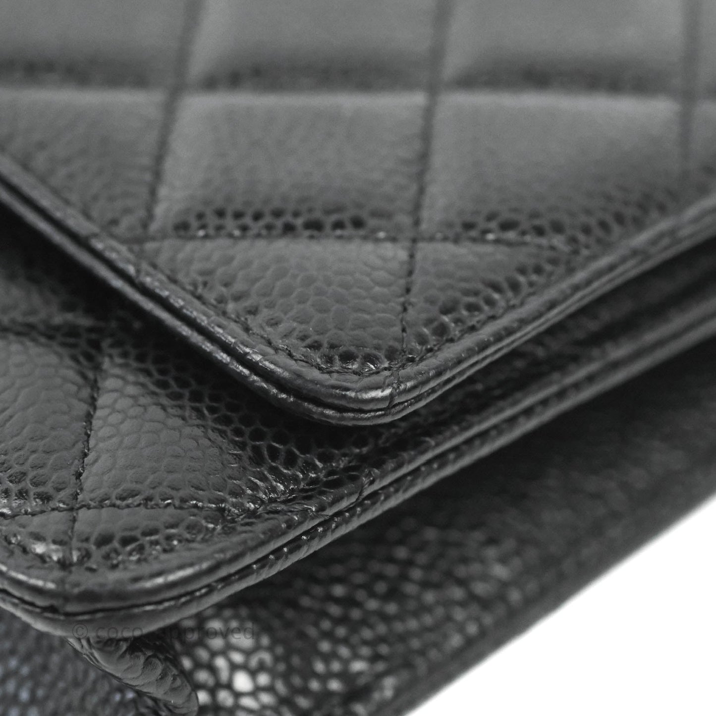 Chanel Quilted Classic WOC Black Caviar Silver Hardware
