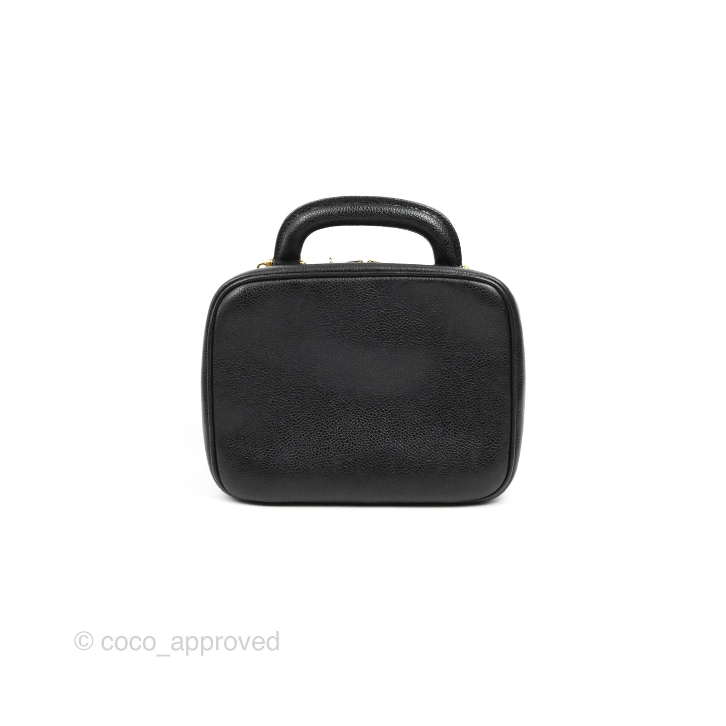 Chanel Vintage Timeless CC Vanity Black Caviar Gold Hardware