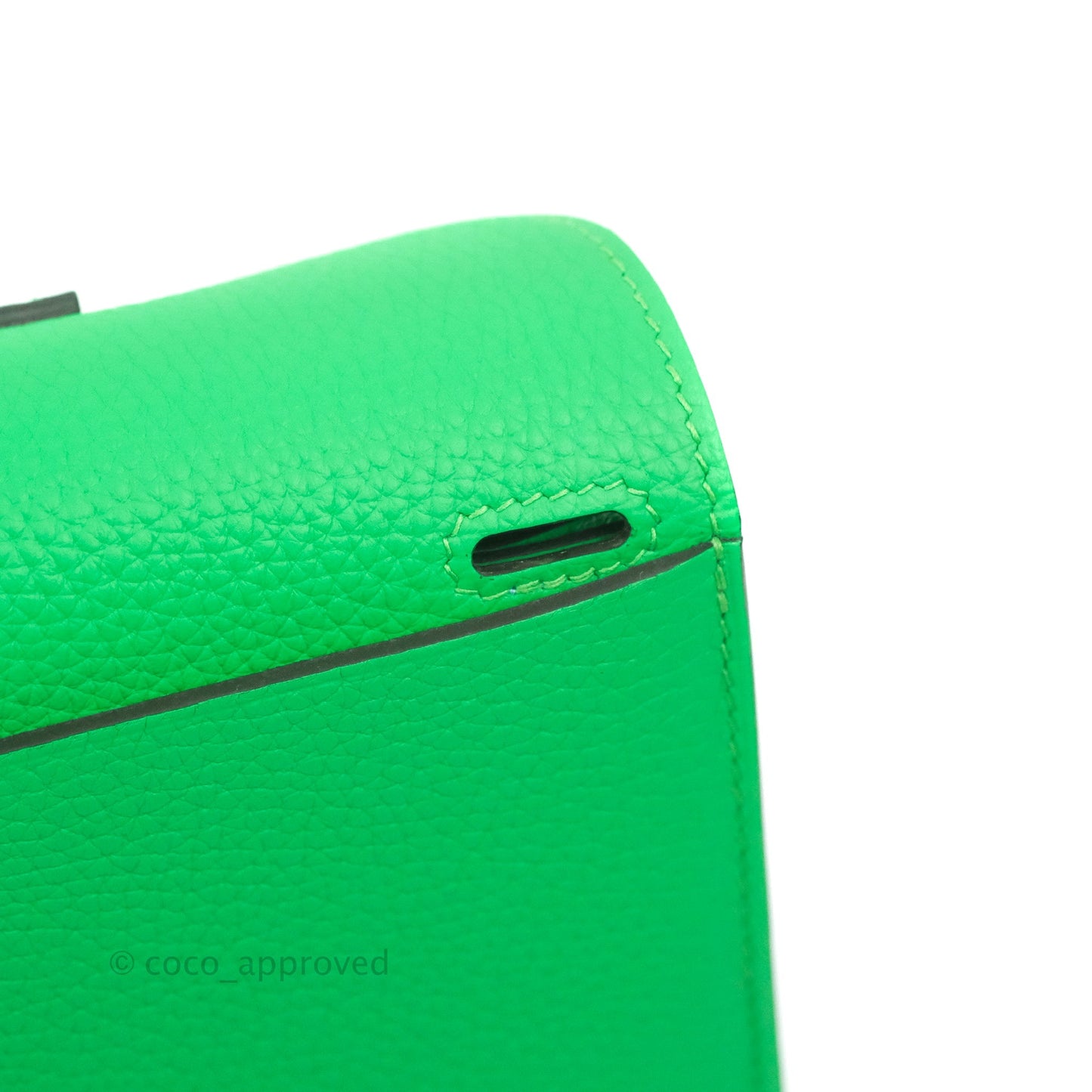 Hermès Halzan 25 Vert Comics/ Bleu Zephyr Clemence Palladium Hardware
