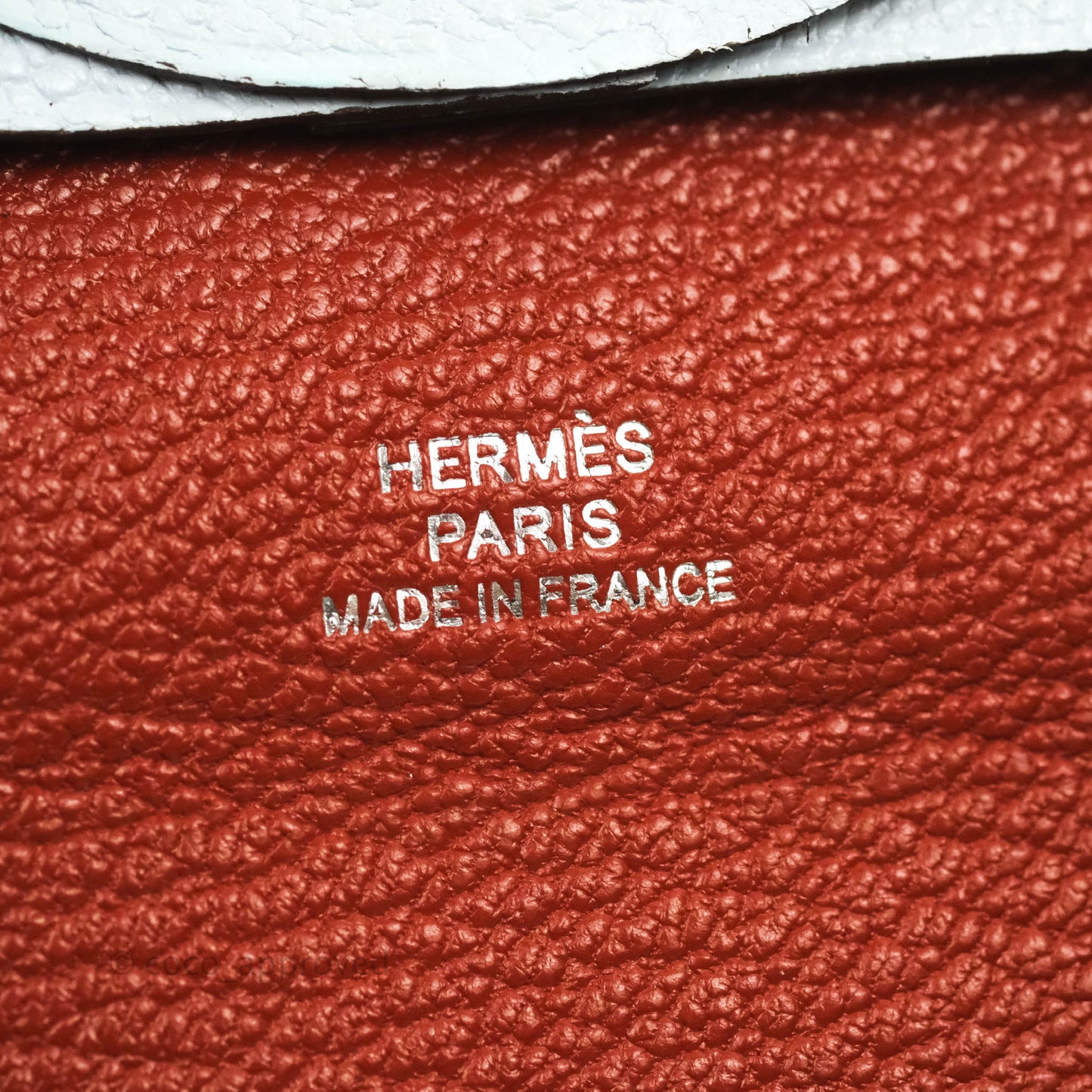 Hermès Bastia Coin Purse Blue Brume Chevre Mysore