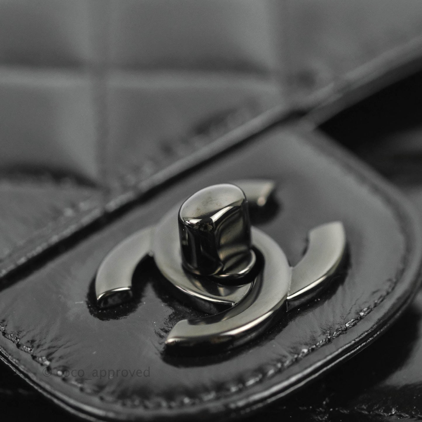 Chanel Small Classic Quilted Flap So Black Glazed Crumpled Calfskin