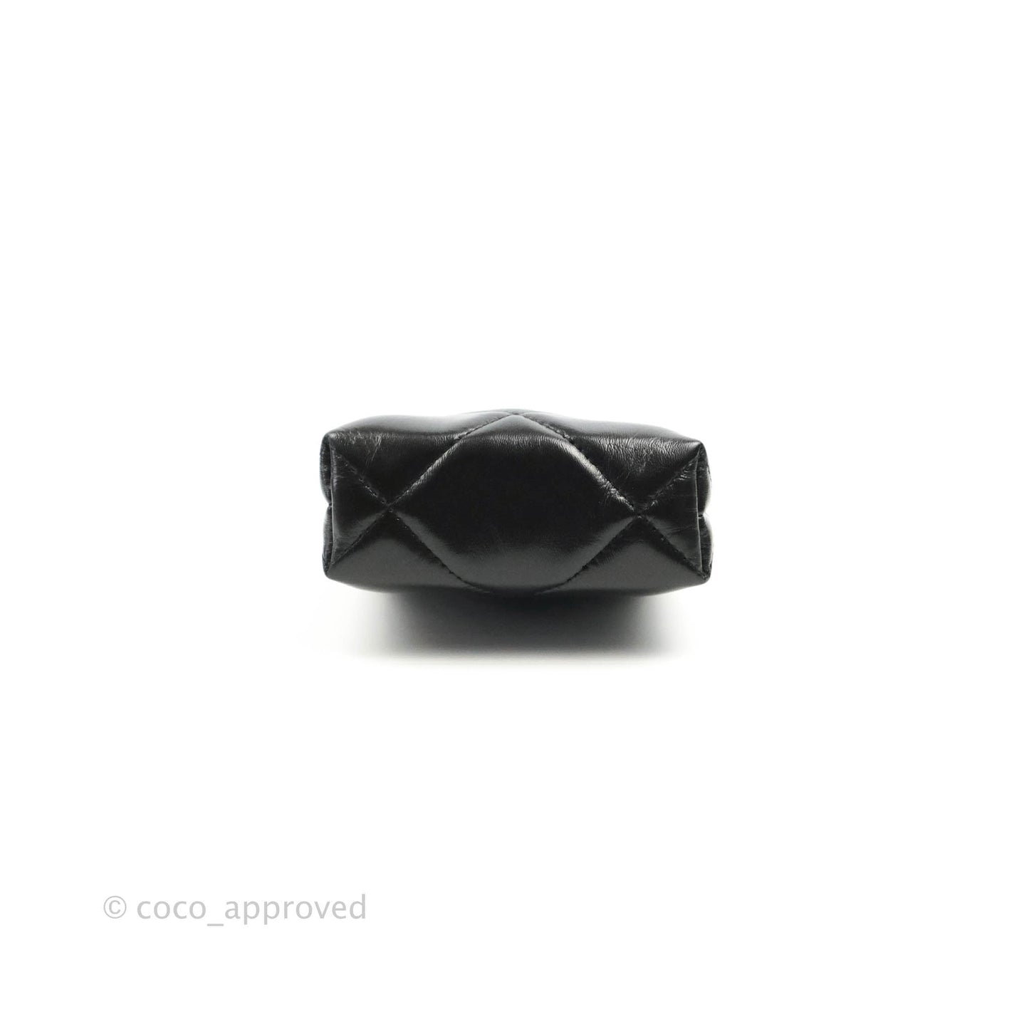 Chanel Kisslock Glasses Case Black Lambskin Gold Hardware 21C