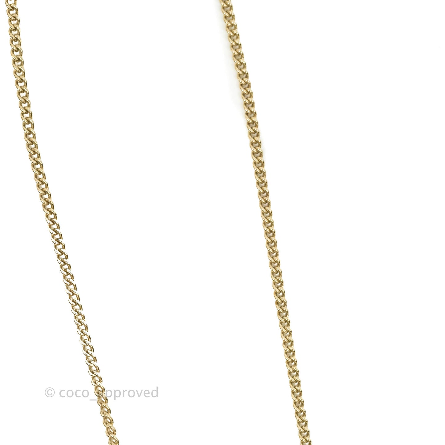 Chanel CC Locket Necklace Gold Tone 21S