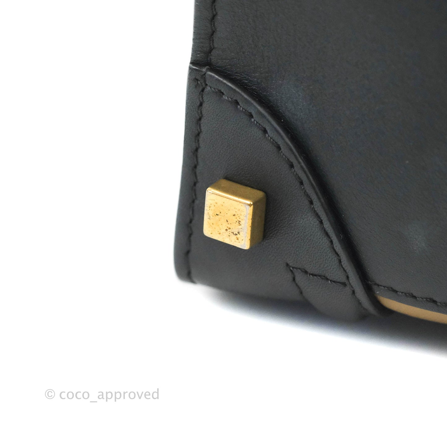 Celine Micro Luggage Bag Navy/Beige/Black Calfskin