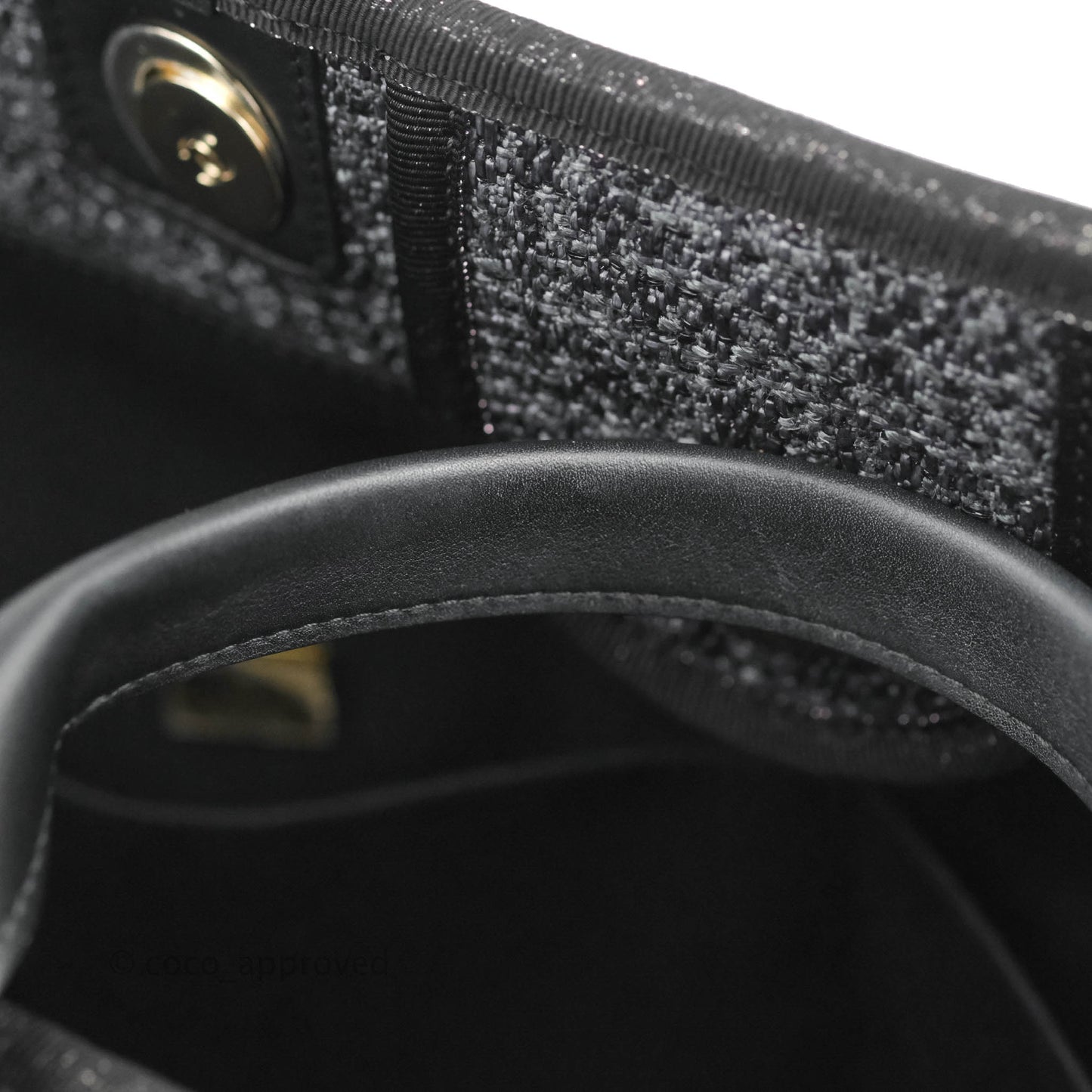Chanel Canvas Deauville Large Tote Charcoal Grey