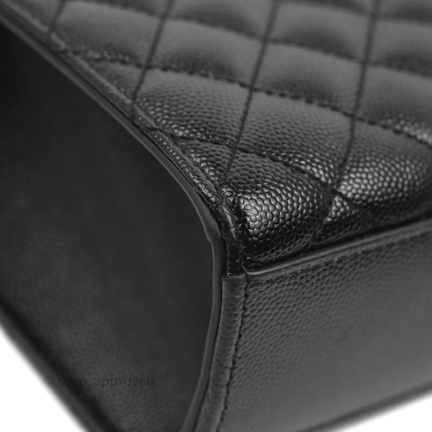 Saint Laurent Quilted Envelope Large Black Caviar Gold Hardware