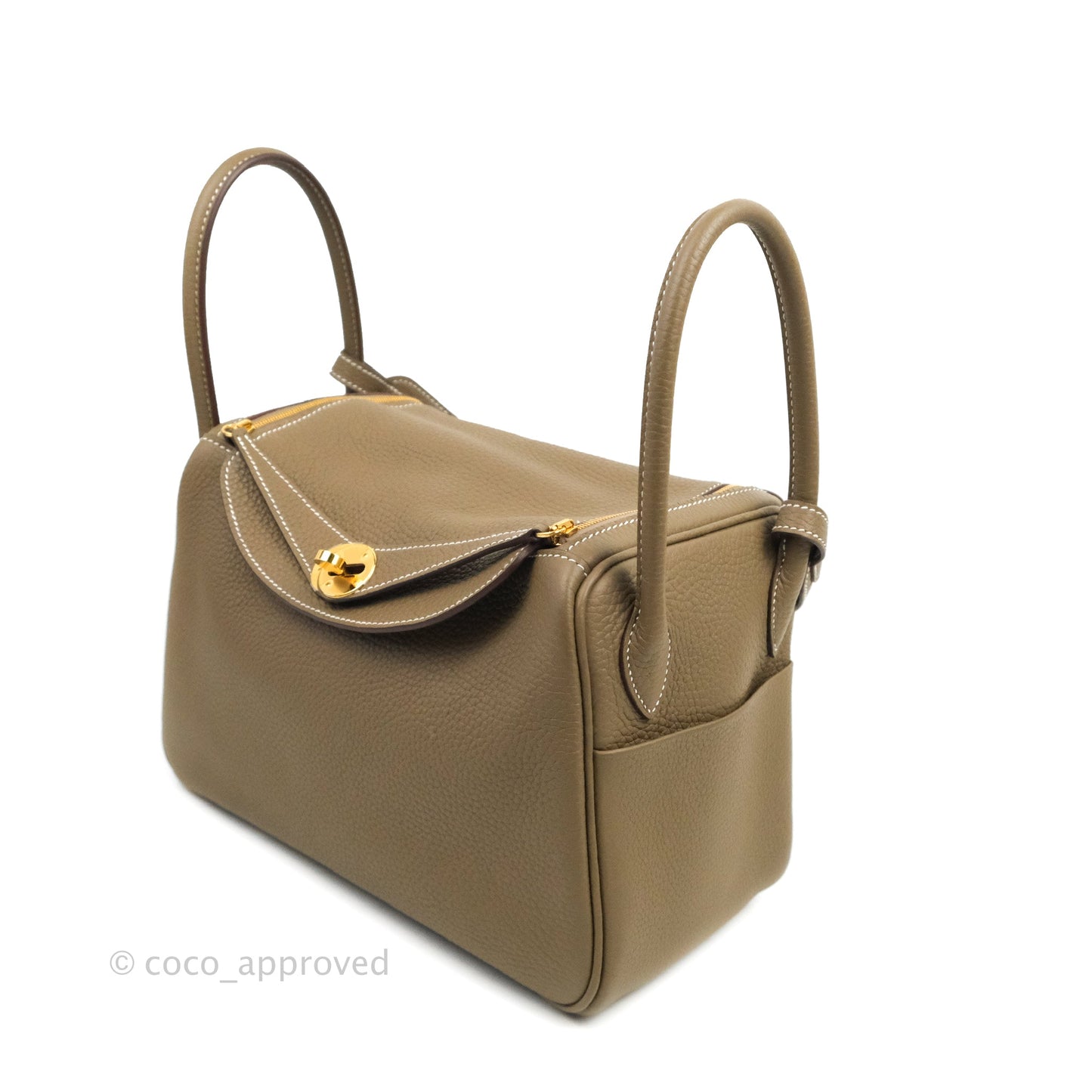 Hermès Lindy 26 Etoupe Gold Hardware
