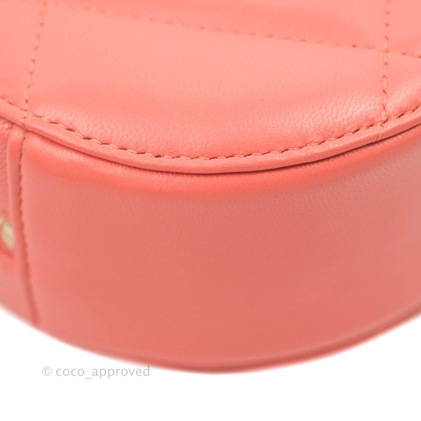 Chanel 19 Round Clutch With Chain Coral Pink Mixed Hardware