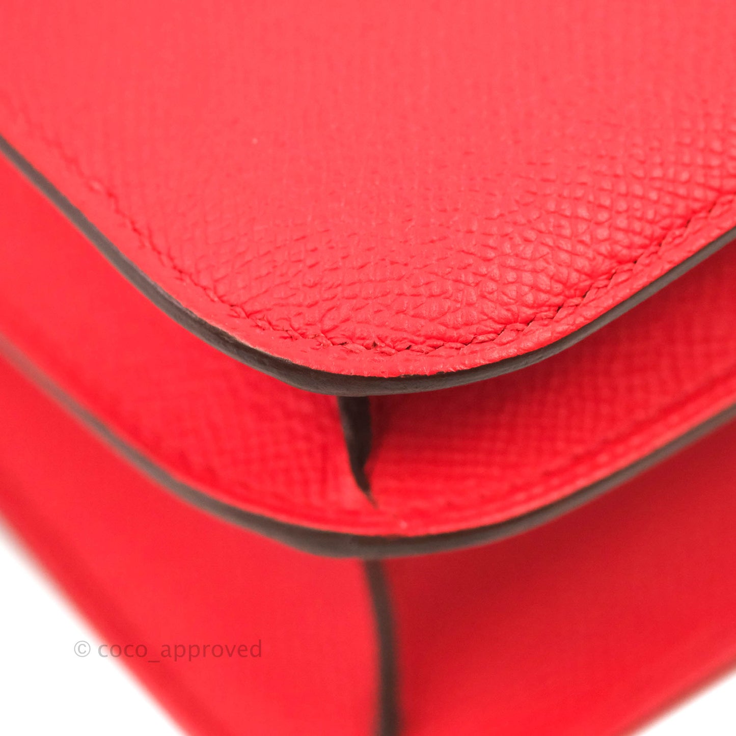 Hermès Constance 24 Rouge De Coeur Veau Epsom Palladium Hardware