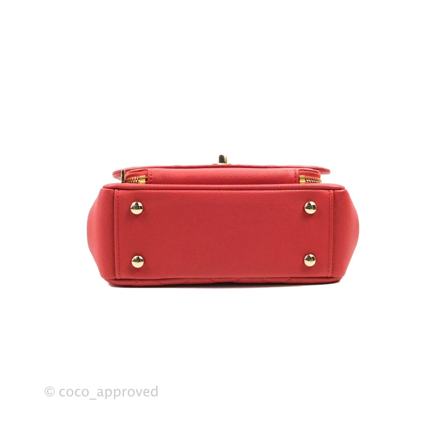 Chanel Quilted Small Business Affinity Flap Red Caviar Gold Hardware