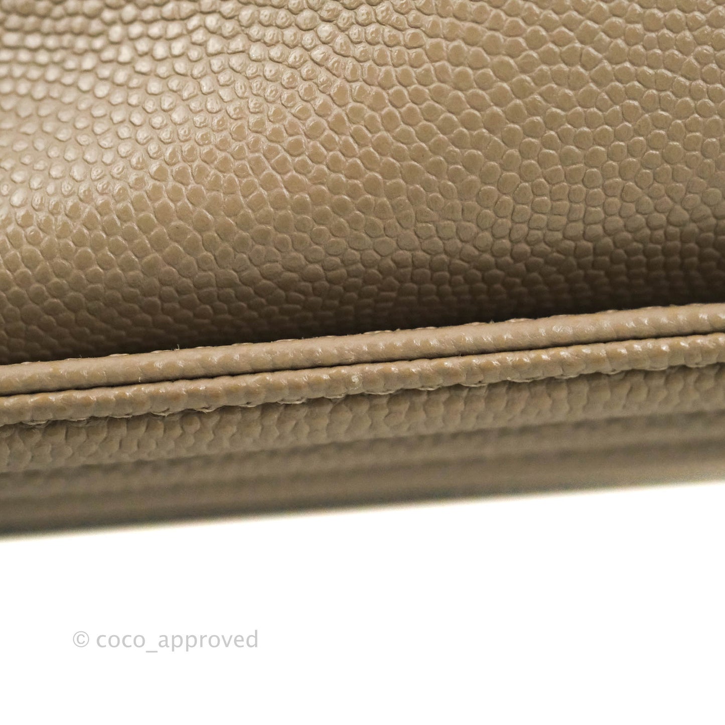 Chanel Quilted Medium Boy Grey Caviar Gold Hardware