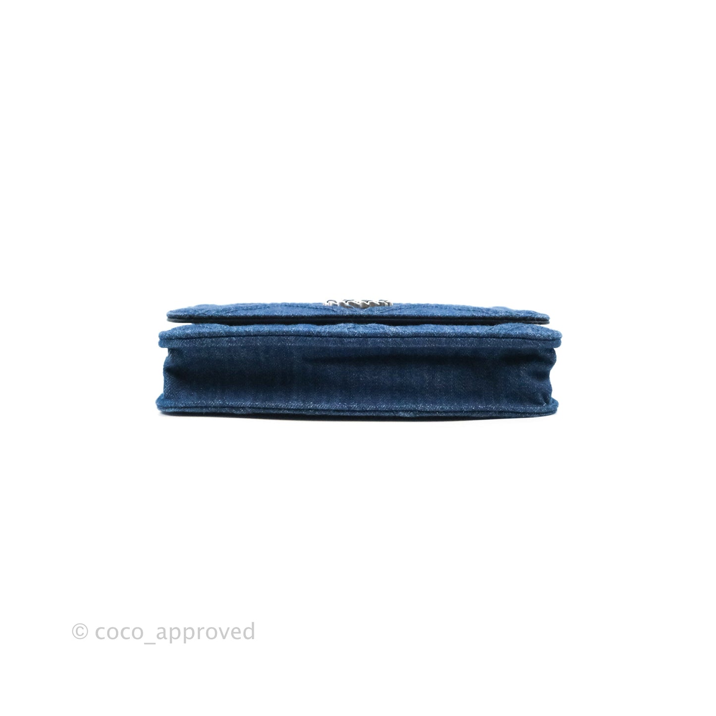 Chanel 19 Wallet on Chain WOC Blue Denim Mixed Hardware