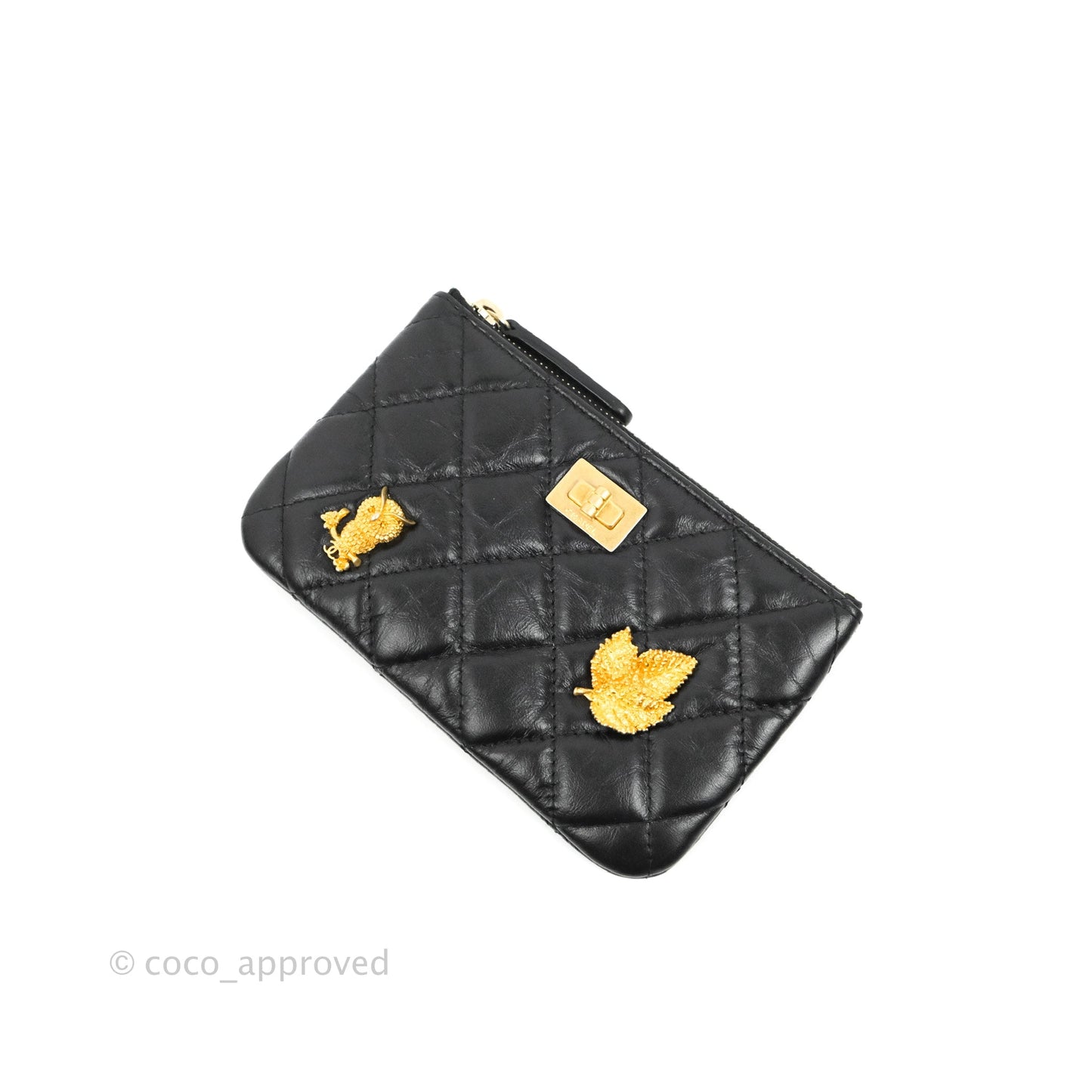Chanel Quilted Mini Reissue O Case Gold Hardware Aged Calfskin
