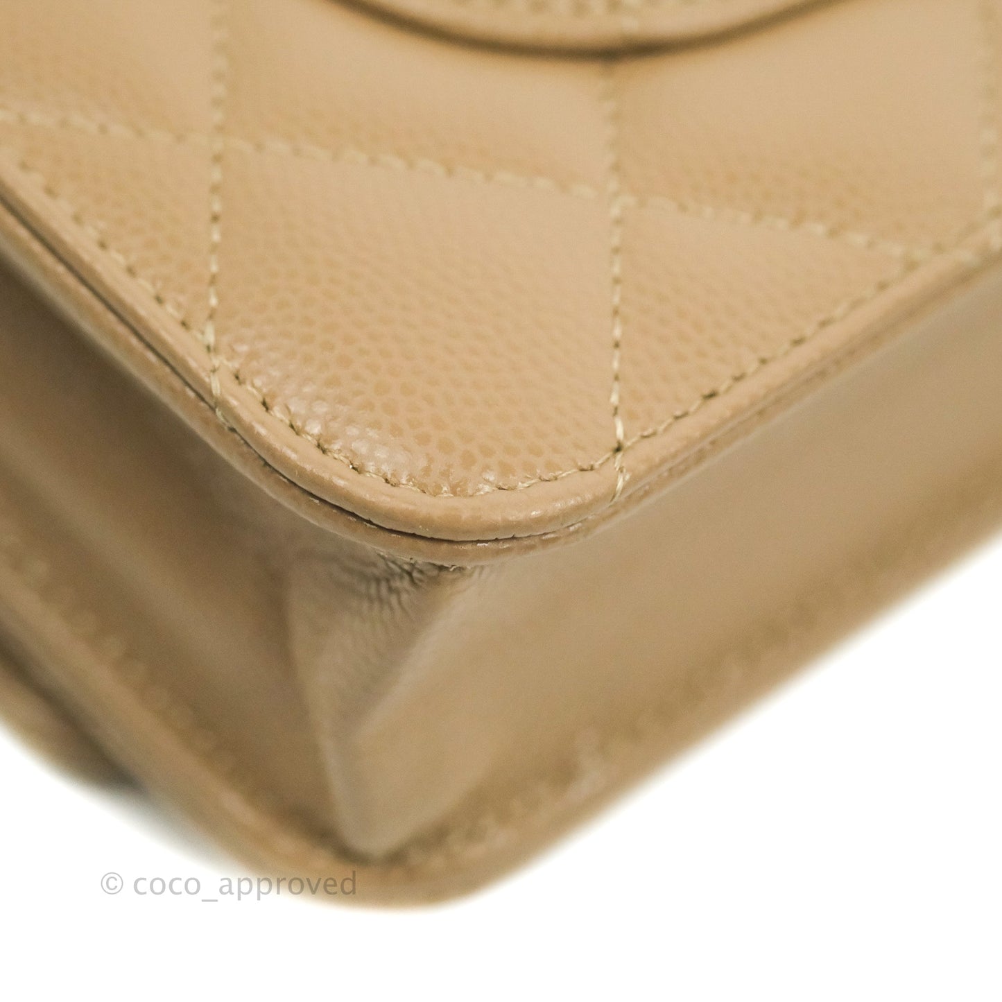 Chanel Quilted Classic WOC Dark Beige Caviar Gold Hardware